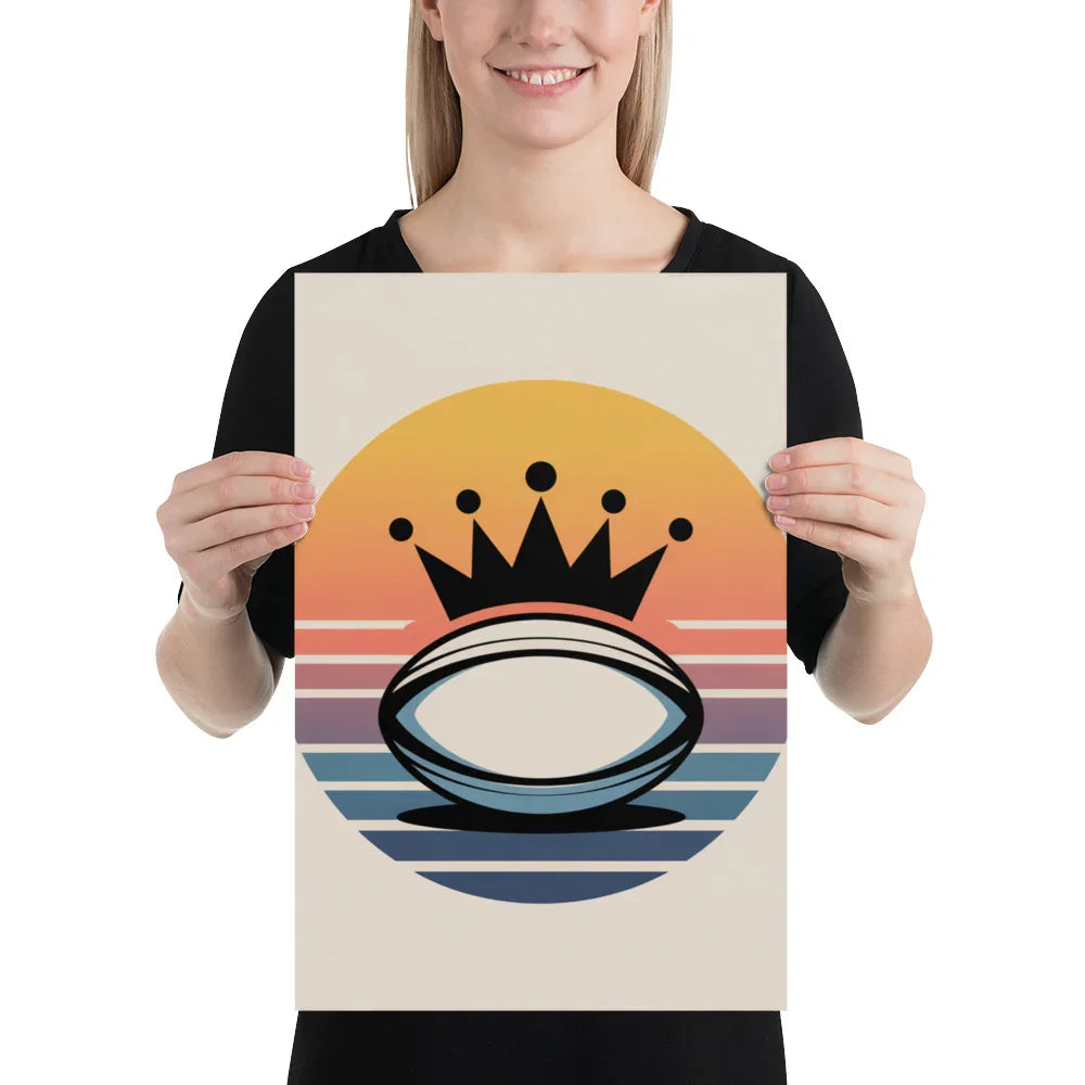 Rugby Sunset Poster – Sport Landscape Wall Art - RaZits