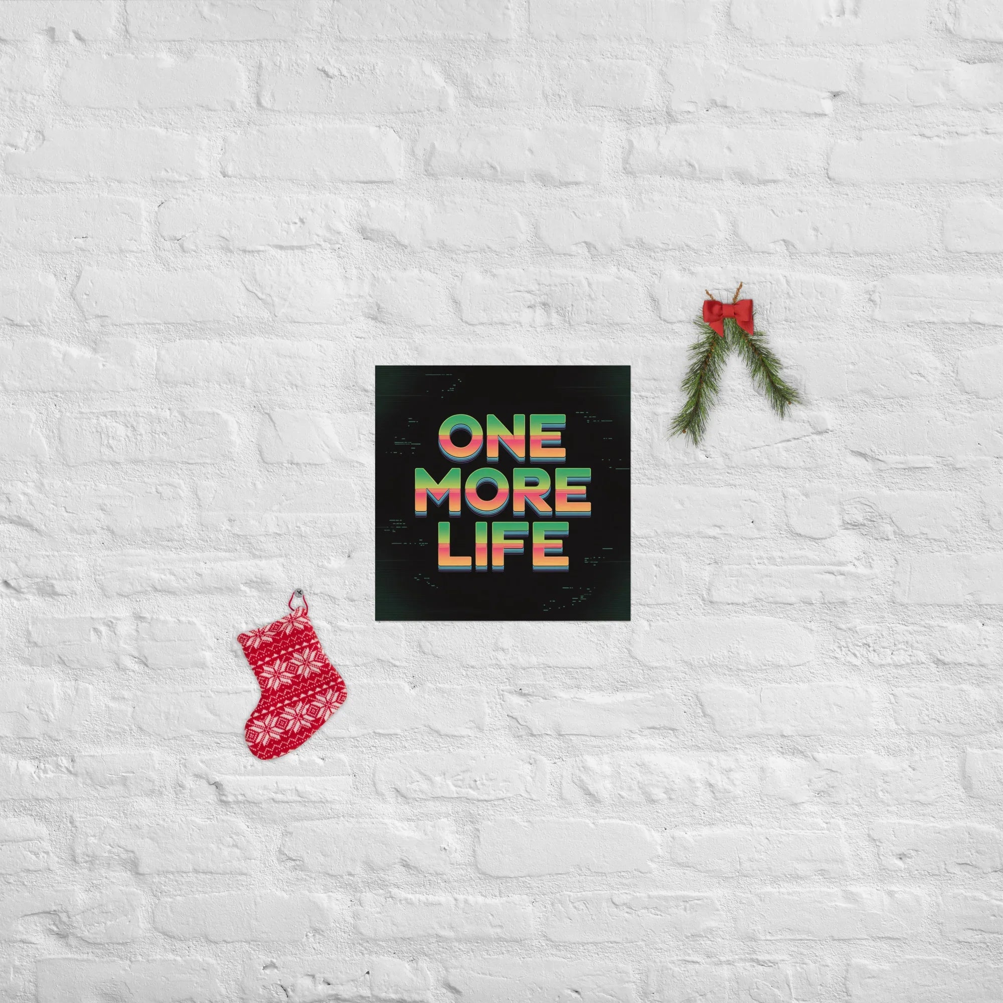 One More Life Retro Gamer Motivation Poster - RaZits