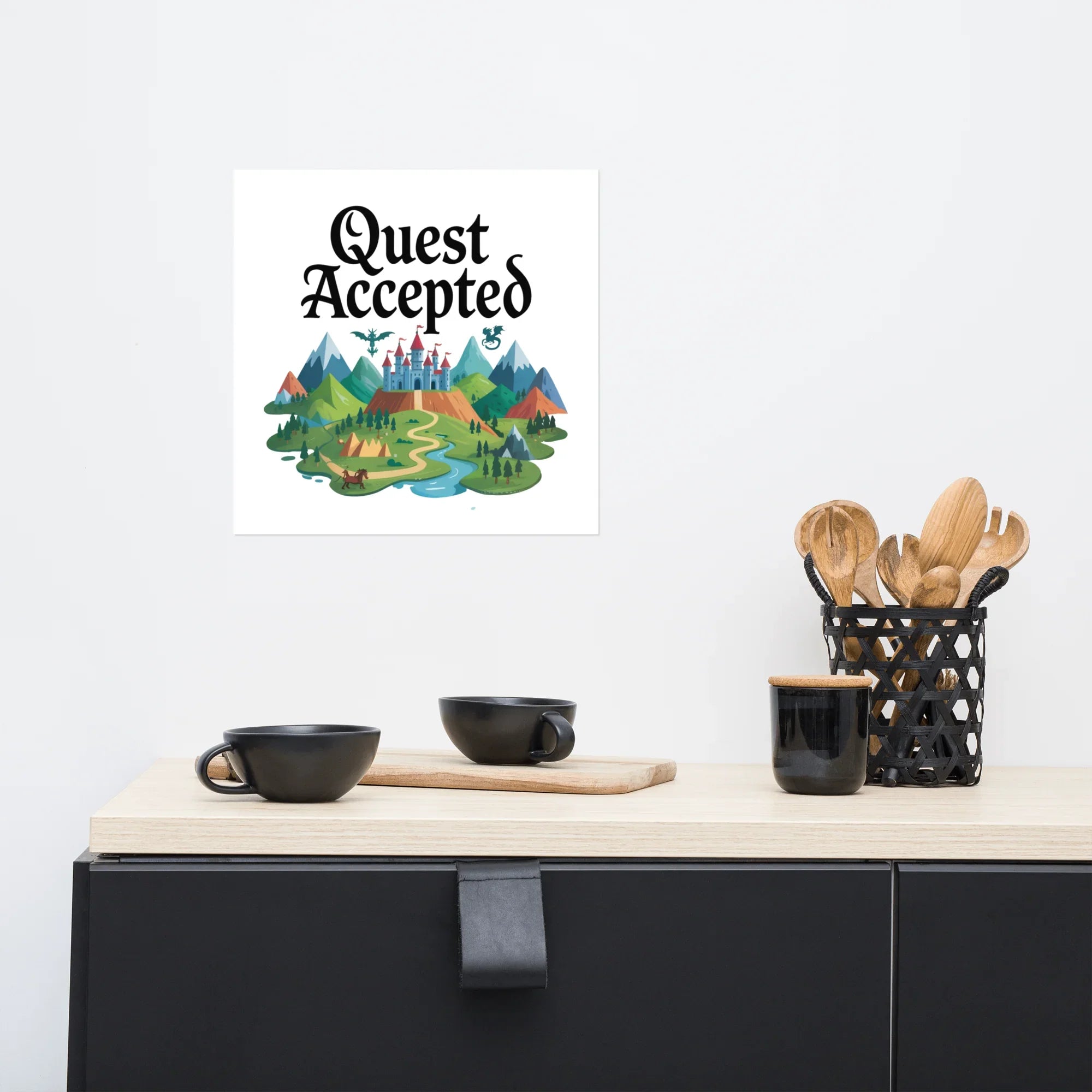 Quest Accepted Poster – Fantasy Adventure Wall Art - RaZits