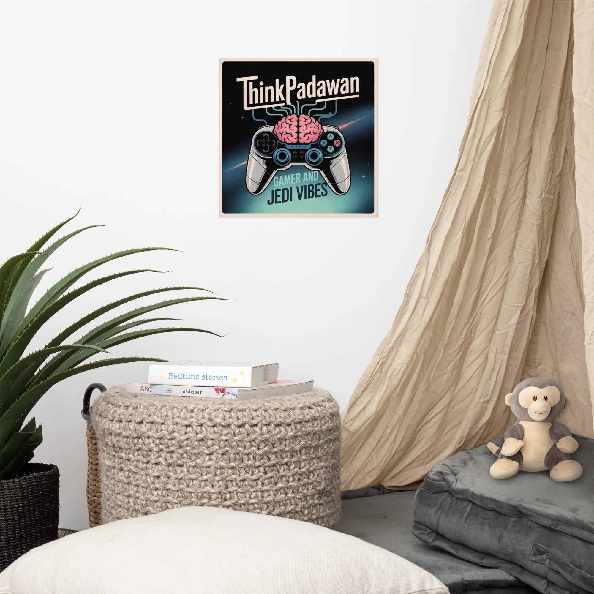 Think Padawan Poster – Jedi Vibes Gamer Wall Art - RaZits
