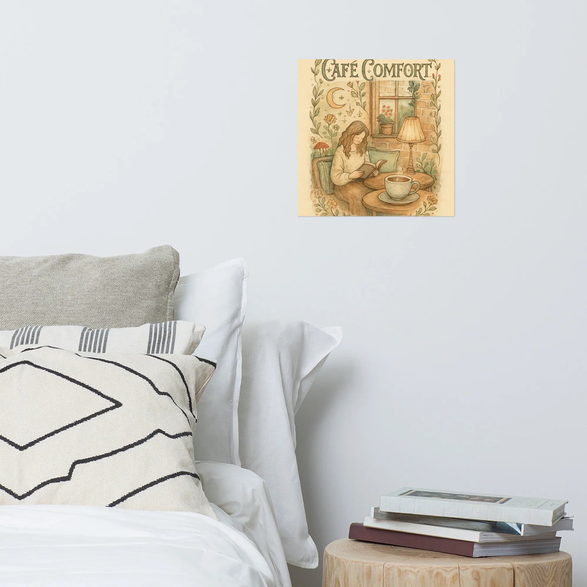 Café Comfort Poster – Cozy Reading Nook Art Print - RaZits