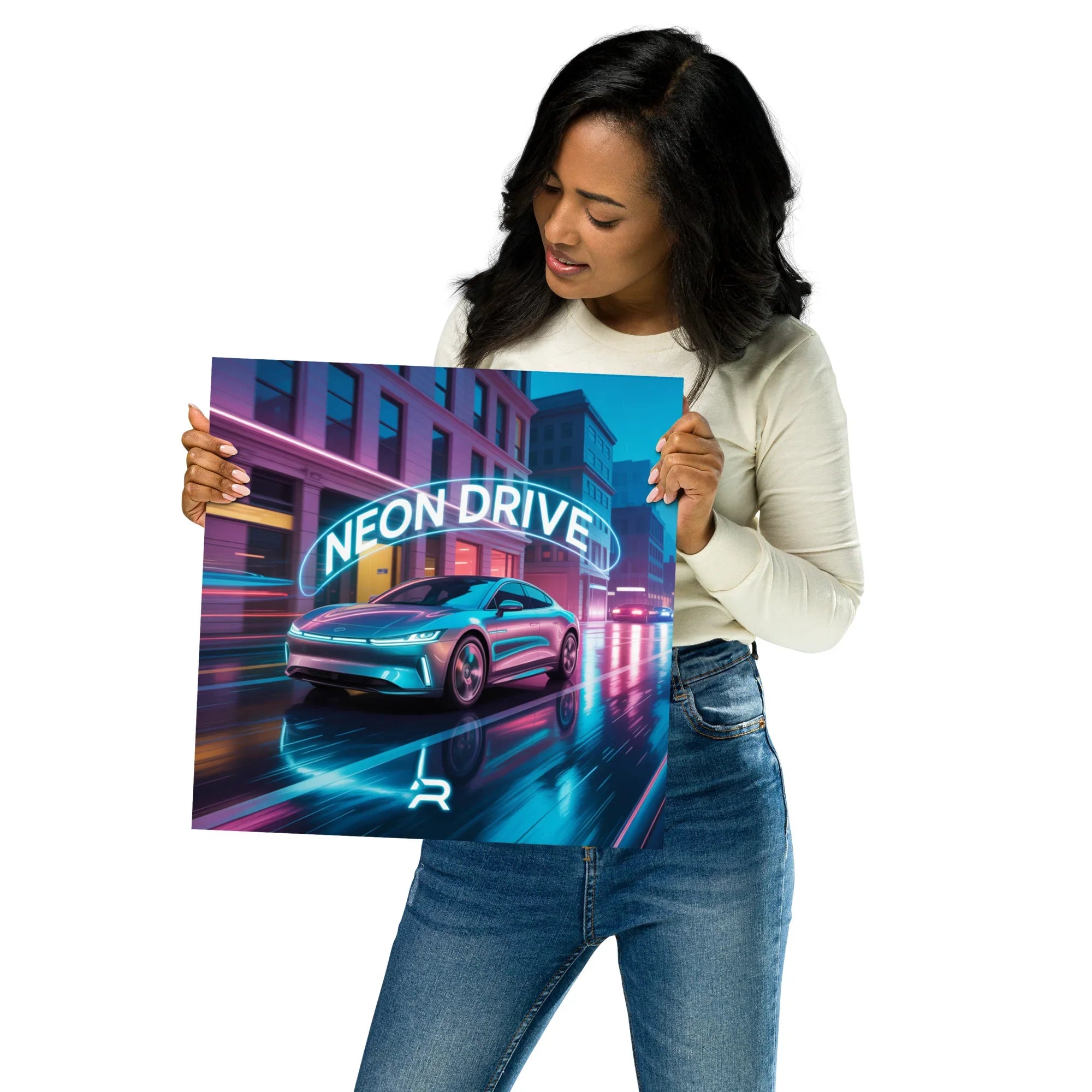 Neon Drive Poster – Retro Futuristic Synthwave Vibes - RaZits
