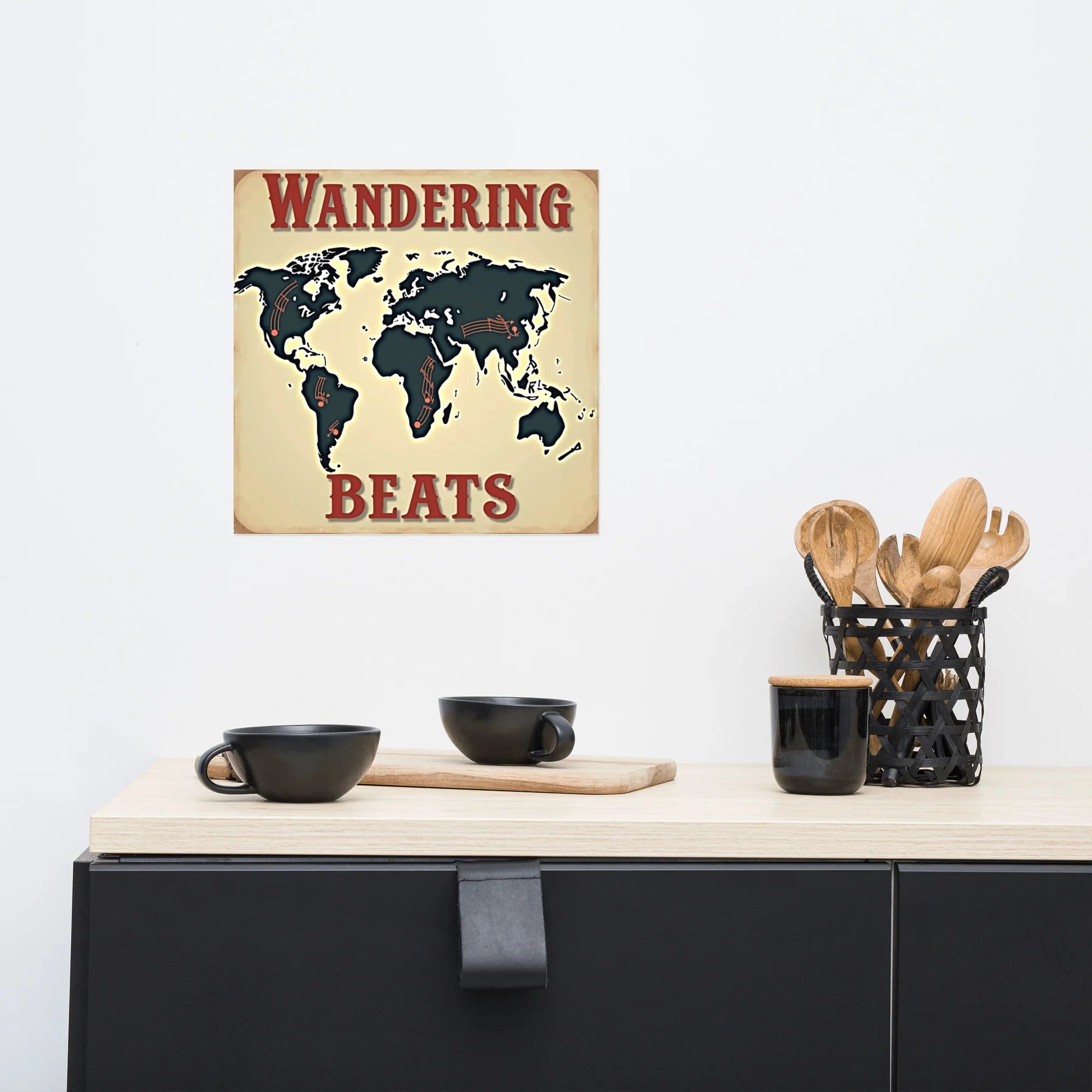Wandering Beats Poster – Global Music Travel Vibes - RaZits