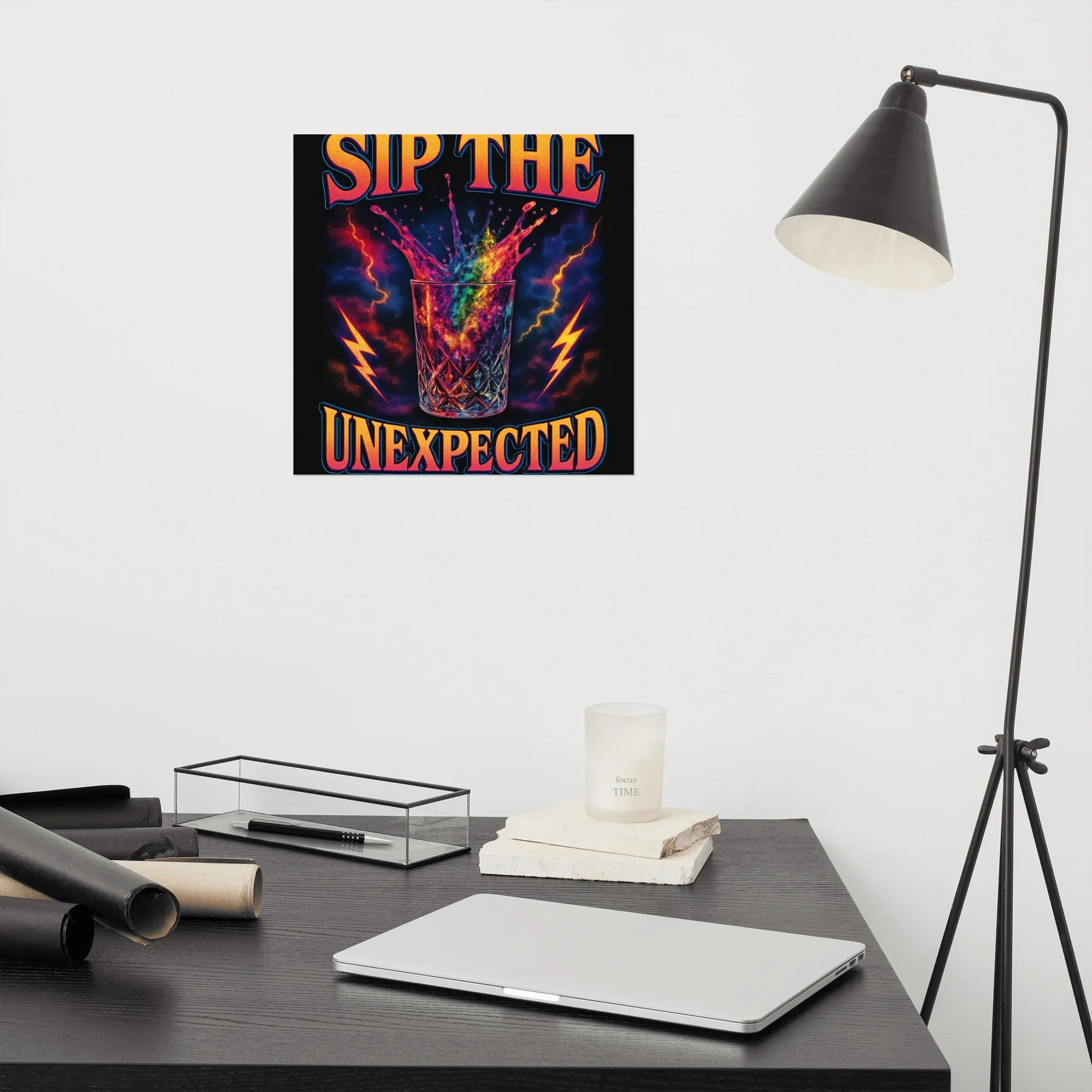 Sip the Unexpected – Retro Lightning Poster - RaZits