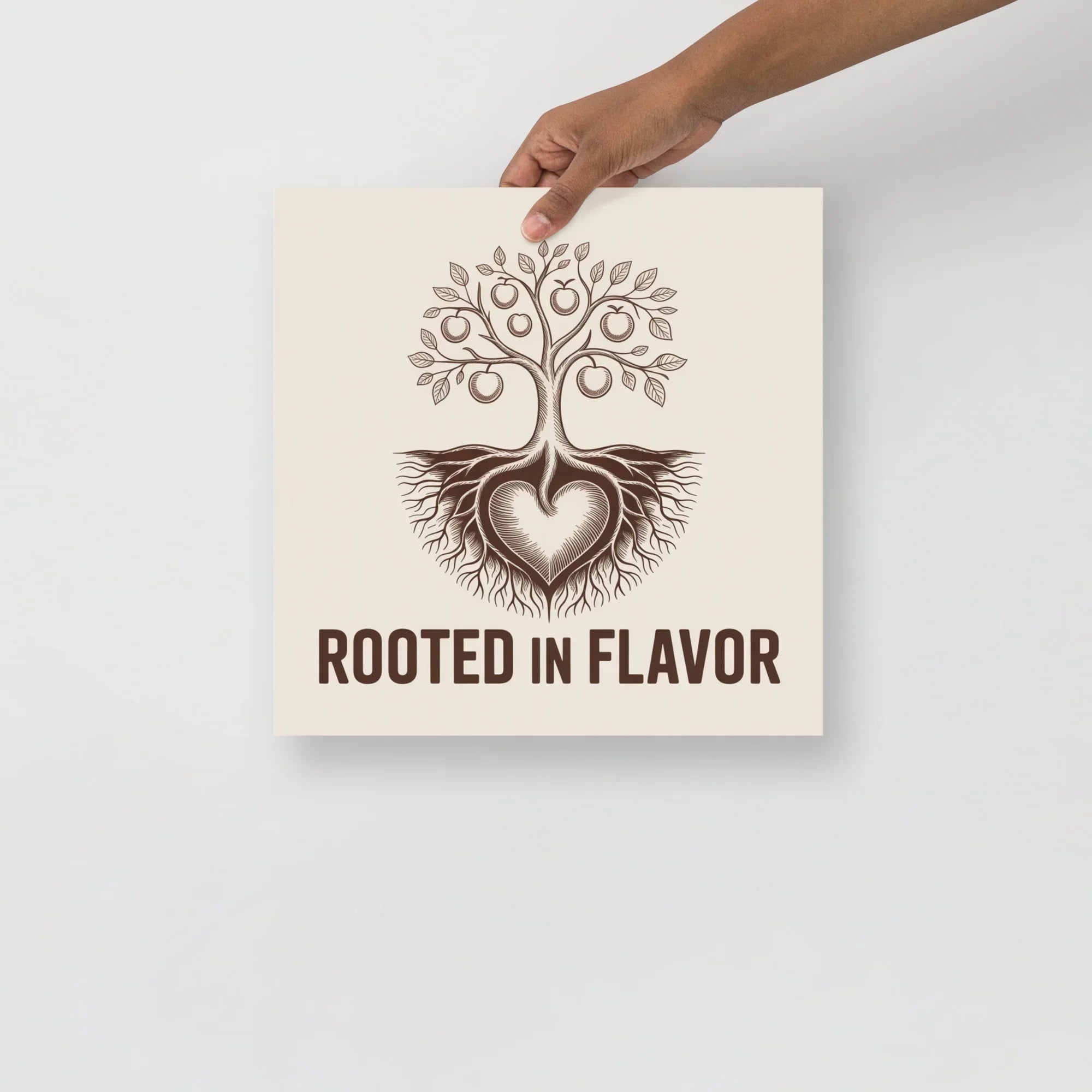 Tree Root Heart Art Print – Nature-Inspired Line Illustration - RaZits