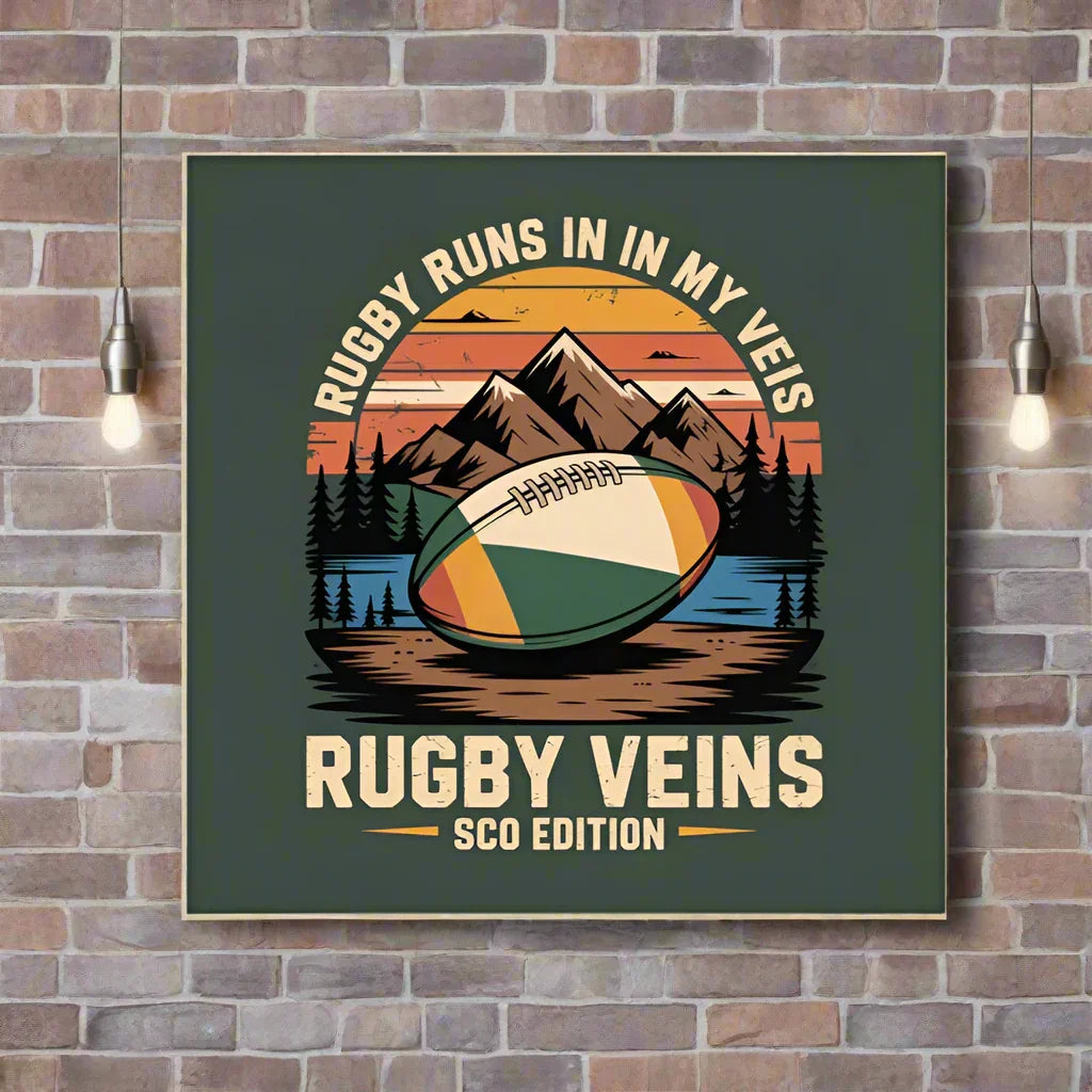 Rugby Runs in My Veins – Scotland Edition Poster - RaZits