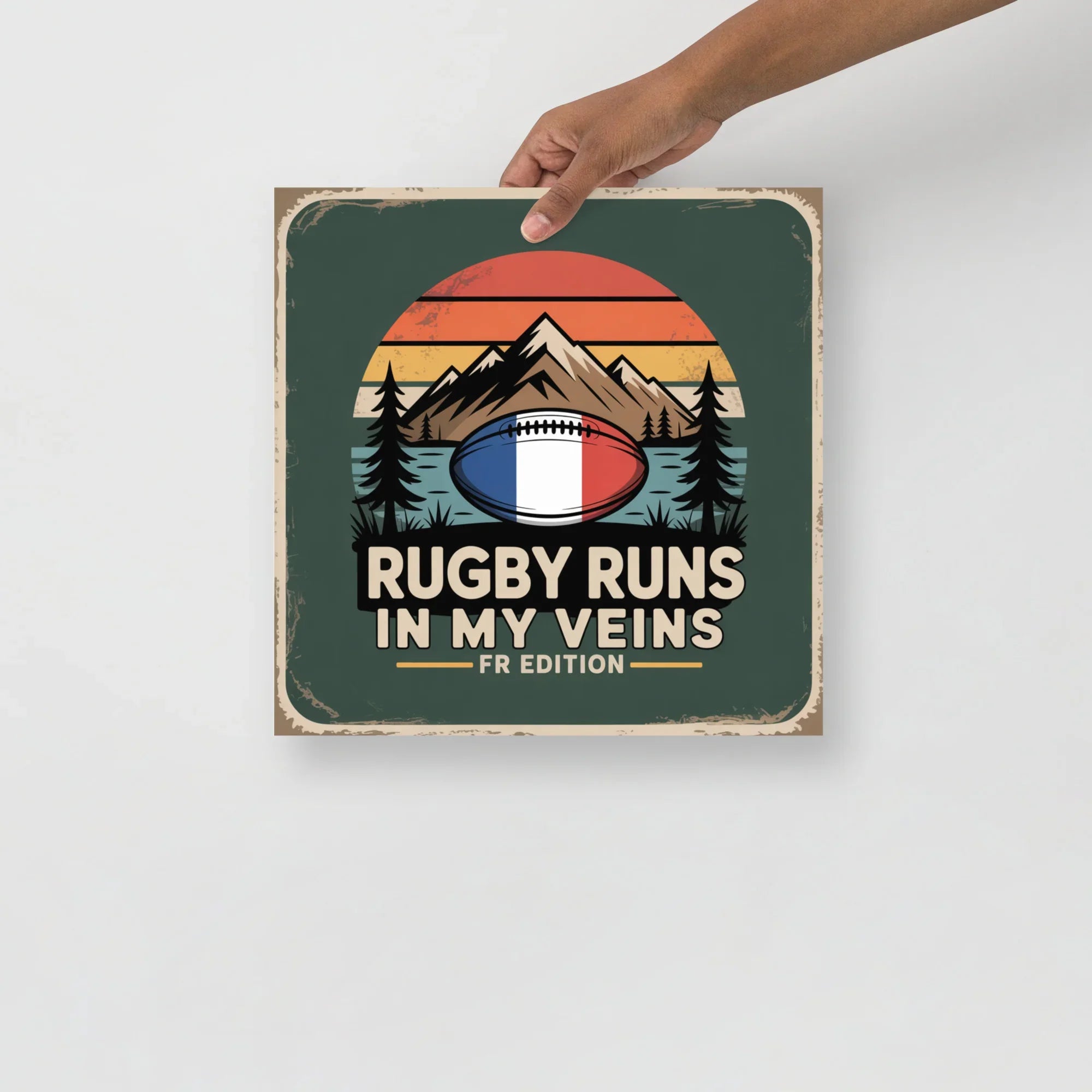Rugby Runs in My Veins – France Poster (Daylight Edition) - RaZits