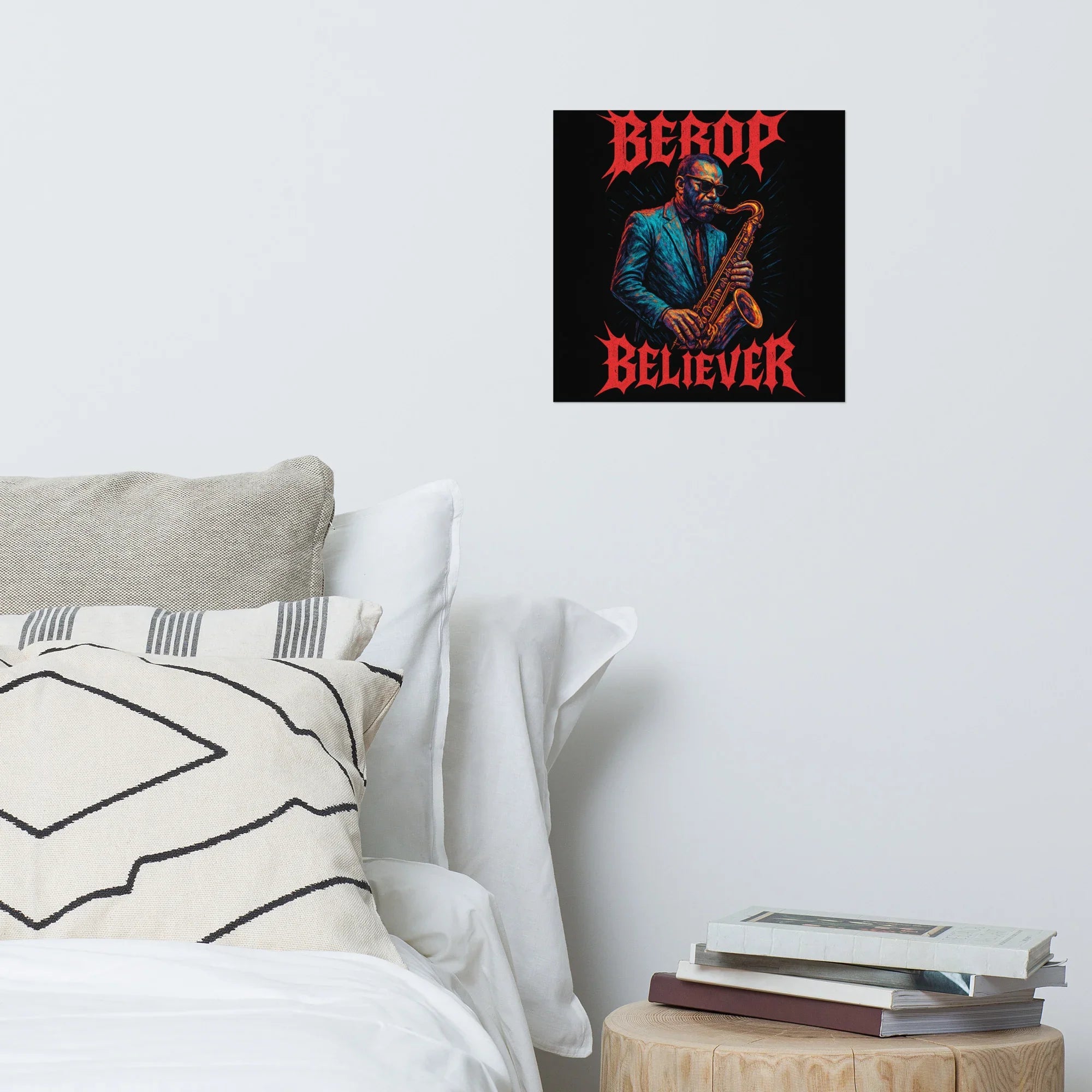 Bebop Believer Poster – Cool Sax Solo in Bold Colors - RaZits