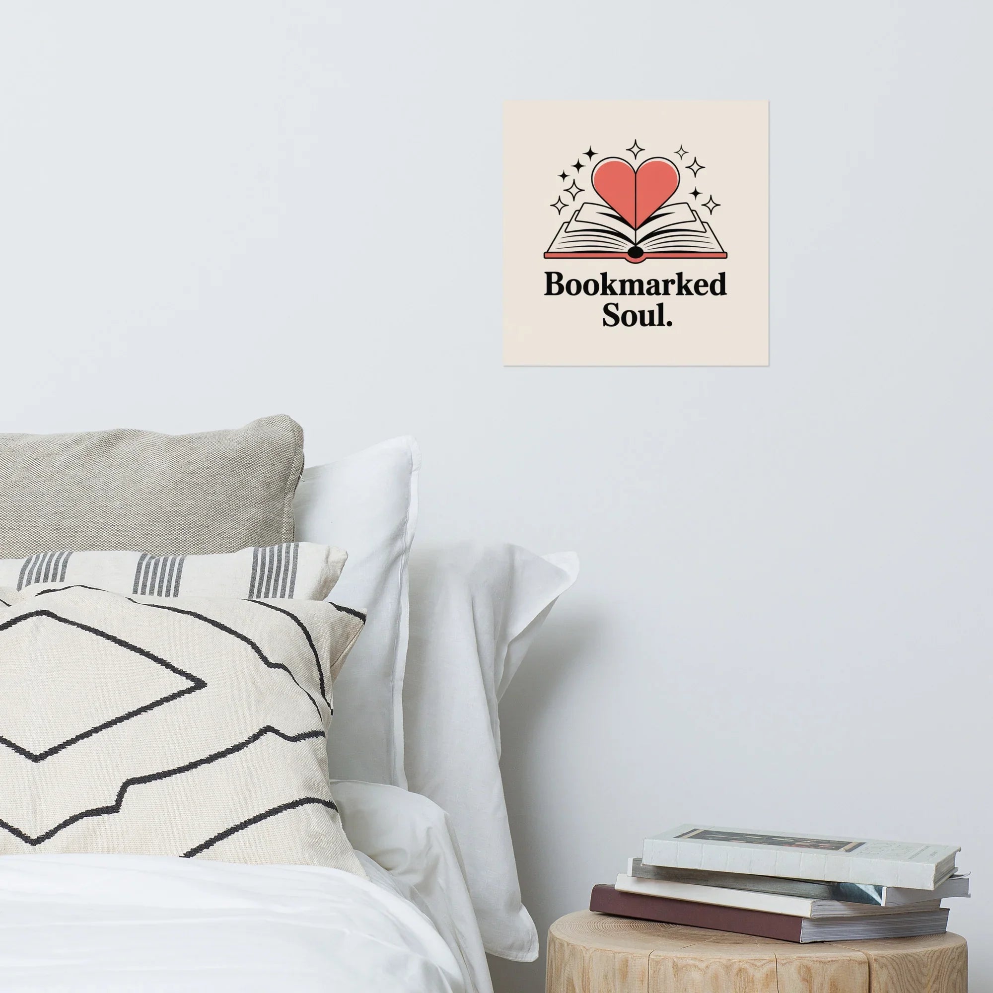 Bookmarked Soul Poster – Heart & Book Art Print - RaZits