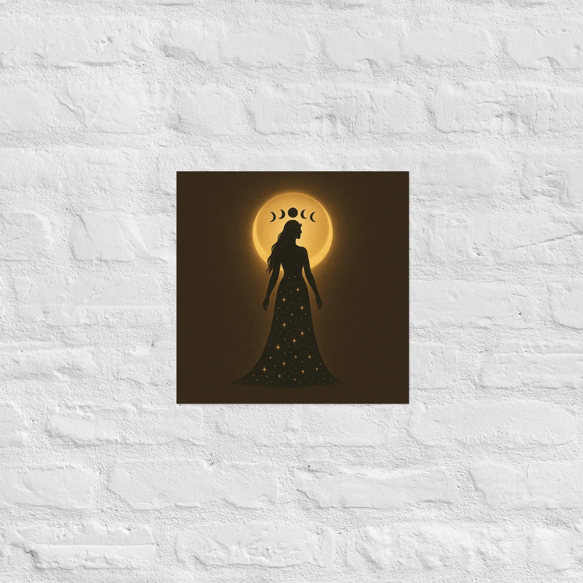 Triple Moon Goddess Poster – Divine Feminine Lunar Print - RaZits