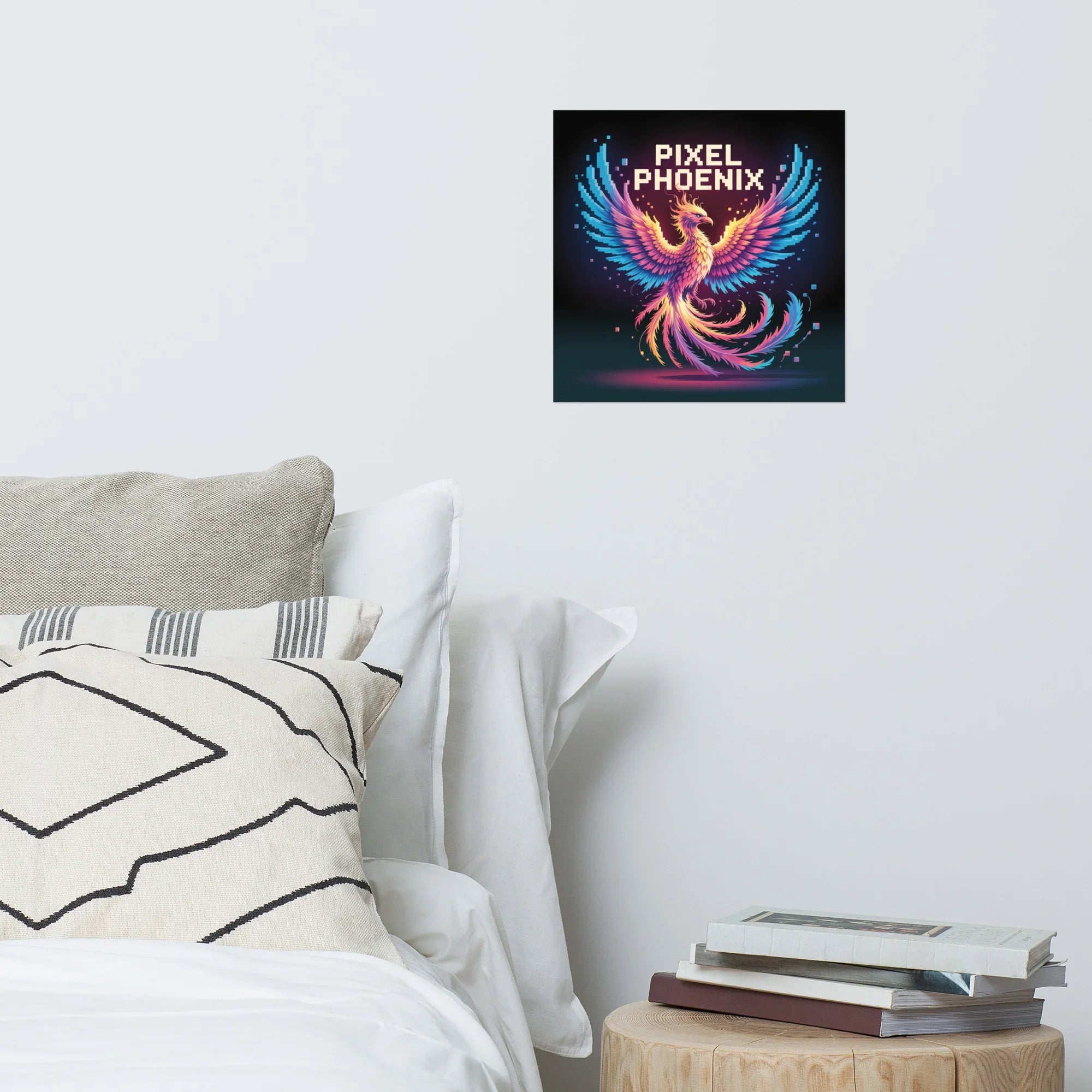 Pixel Phoenix Gaming Poster – Retro Pixel Art Wall Decor - RaZits