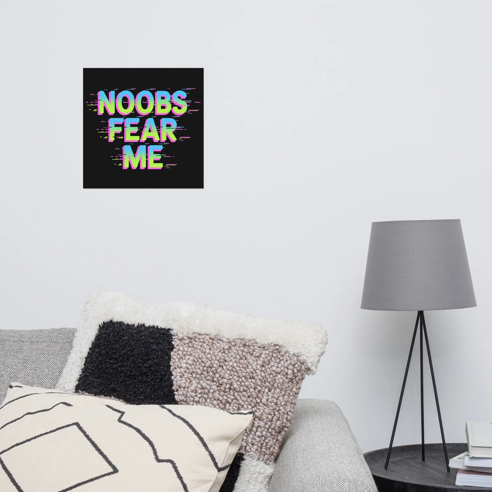 Noobs Fear Me Gaming Poster – Funny Gamer Quote Wall Art - RaZits