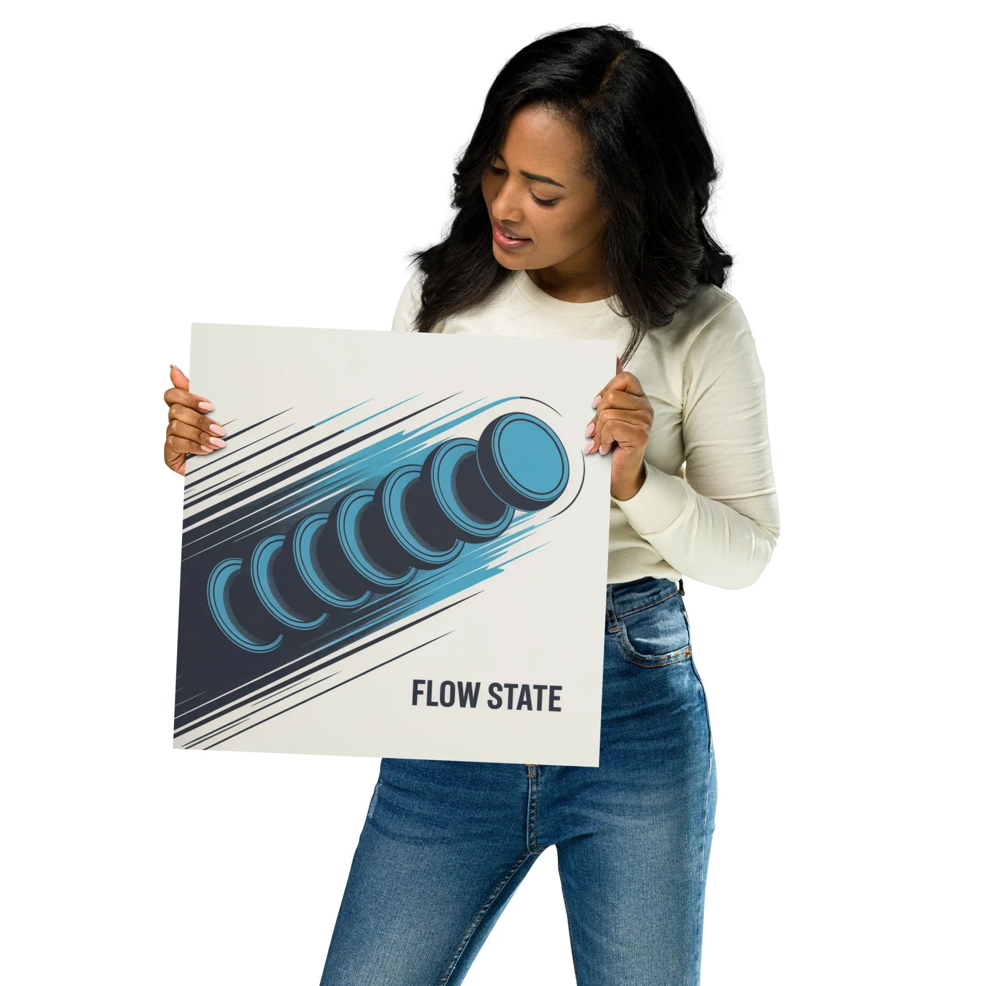 Flow State Gaming Poster – Abstract Motion Design for Focused Gamers - RaZits