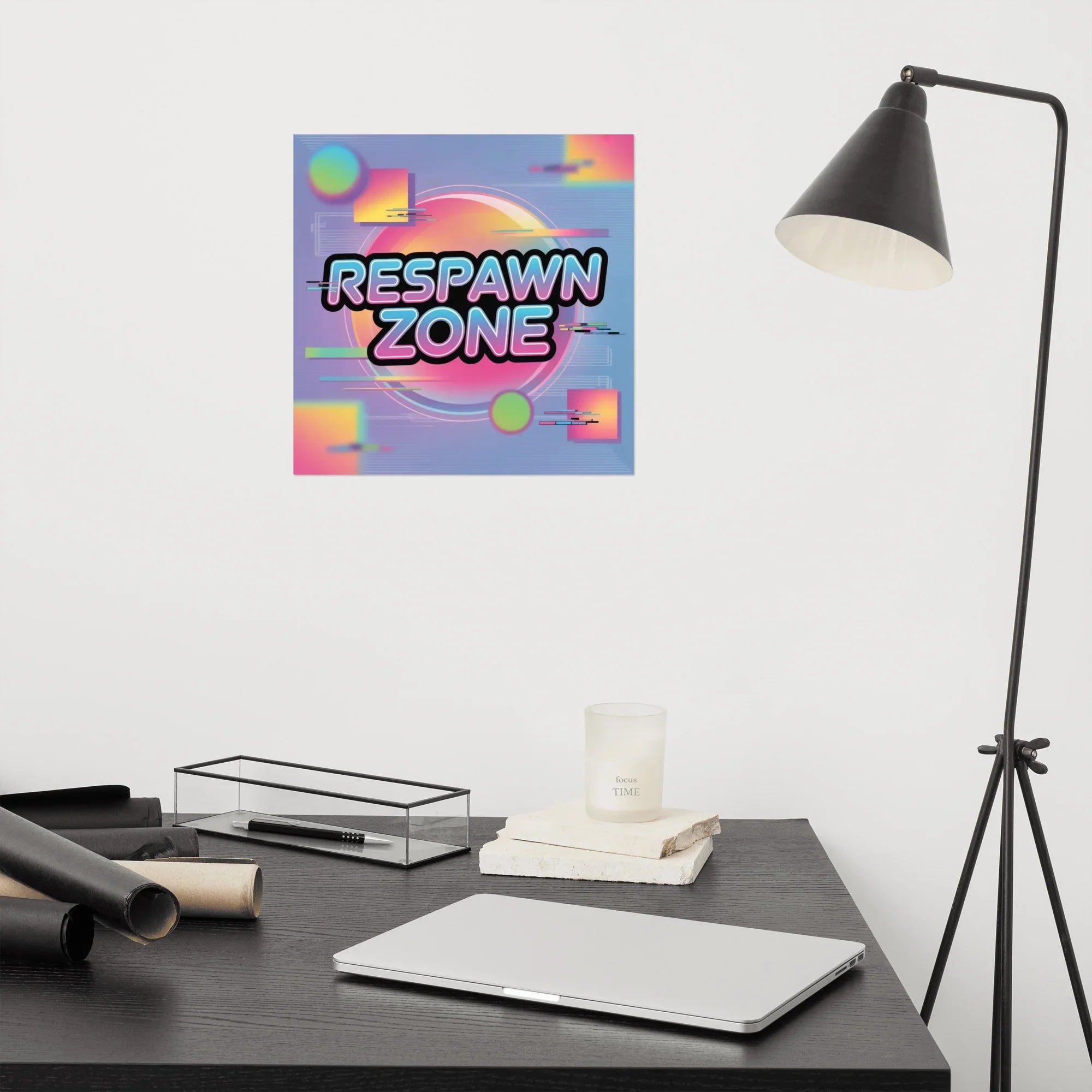 Respawn Zone – Vaporwave Gaming Wall Art - RaZits