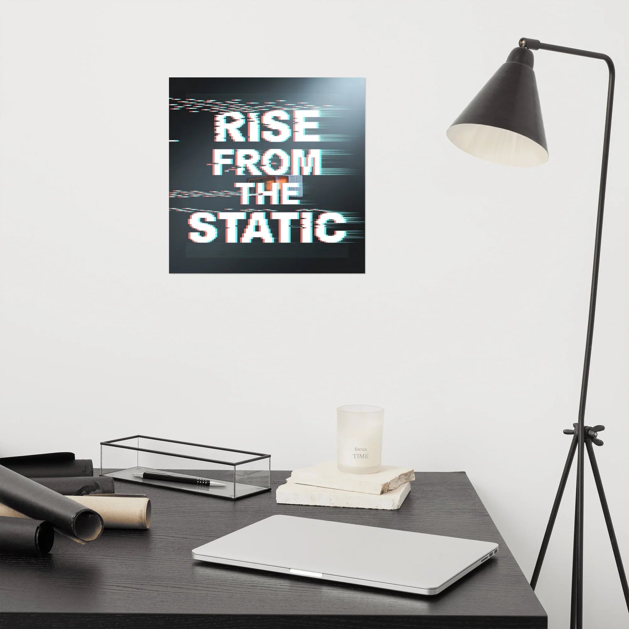 Rise From The Static – Cyberpunk Glitchcore Gaming Art Print - RaZits