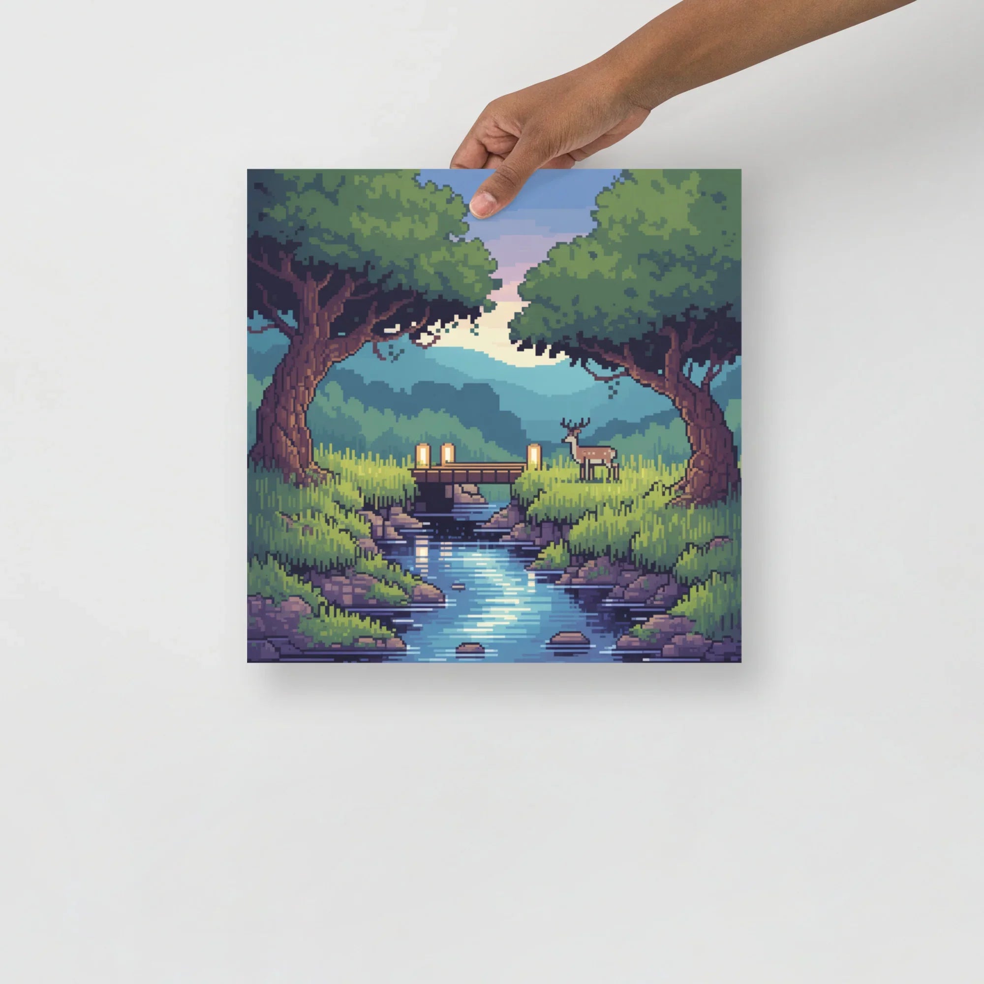 Whispering Grove – Pixel Forest Adventure Art Print - RaZits