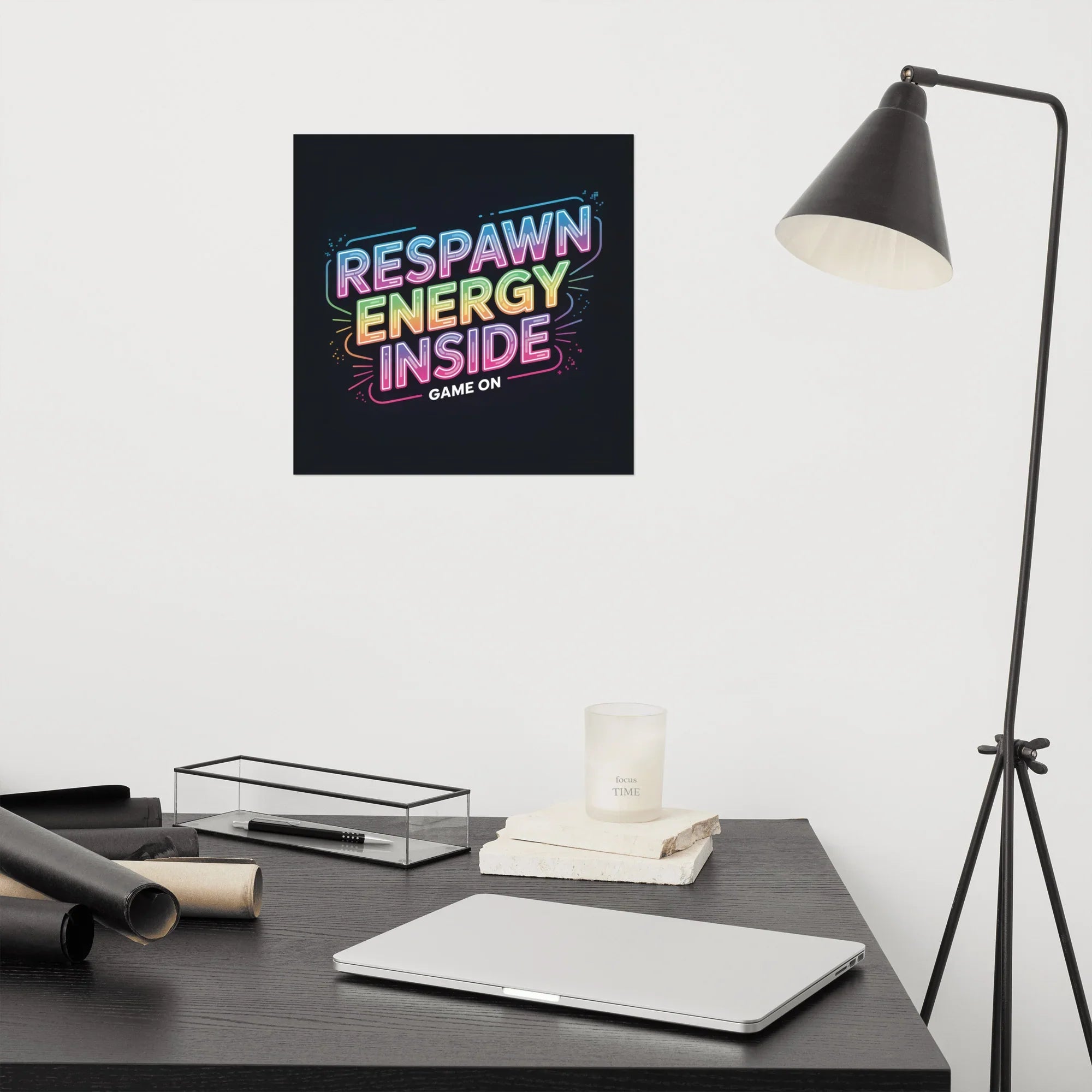Respawn Energy Inside – Game On Neon Gaming Wall Art for Gamers and Streamers - RaZits