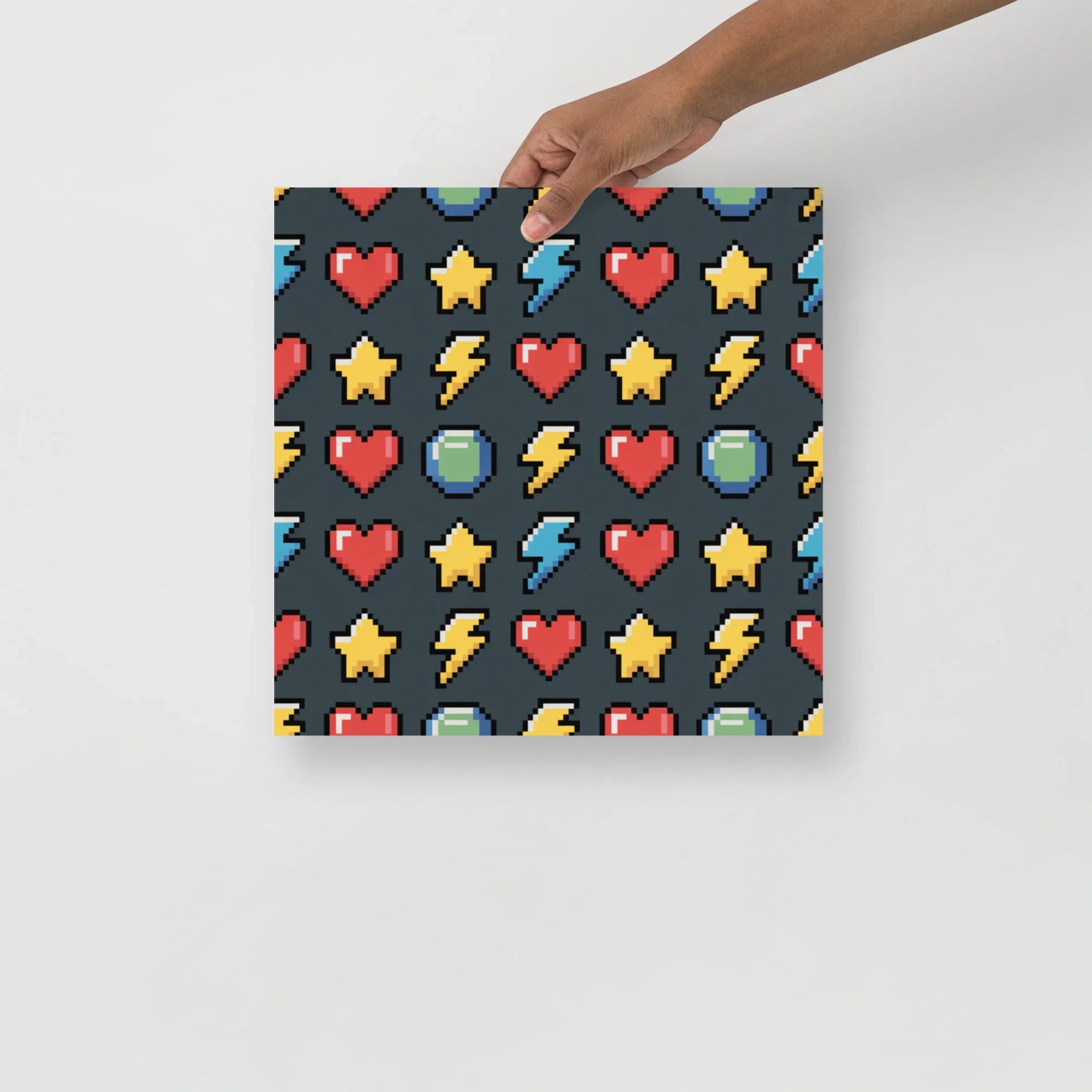 Pixel Pulse Retro Gaming Wall Art – 8-Bit Arcade Aesthetic Pattern - RaZits