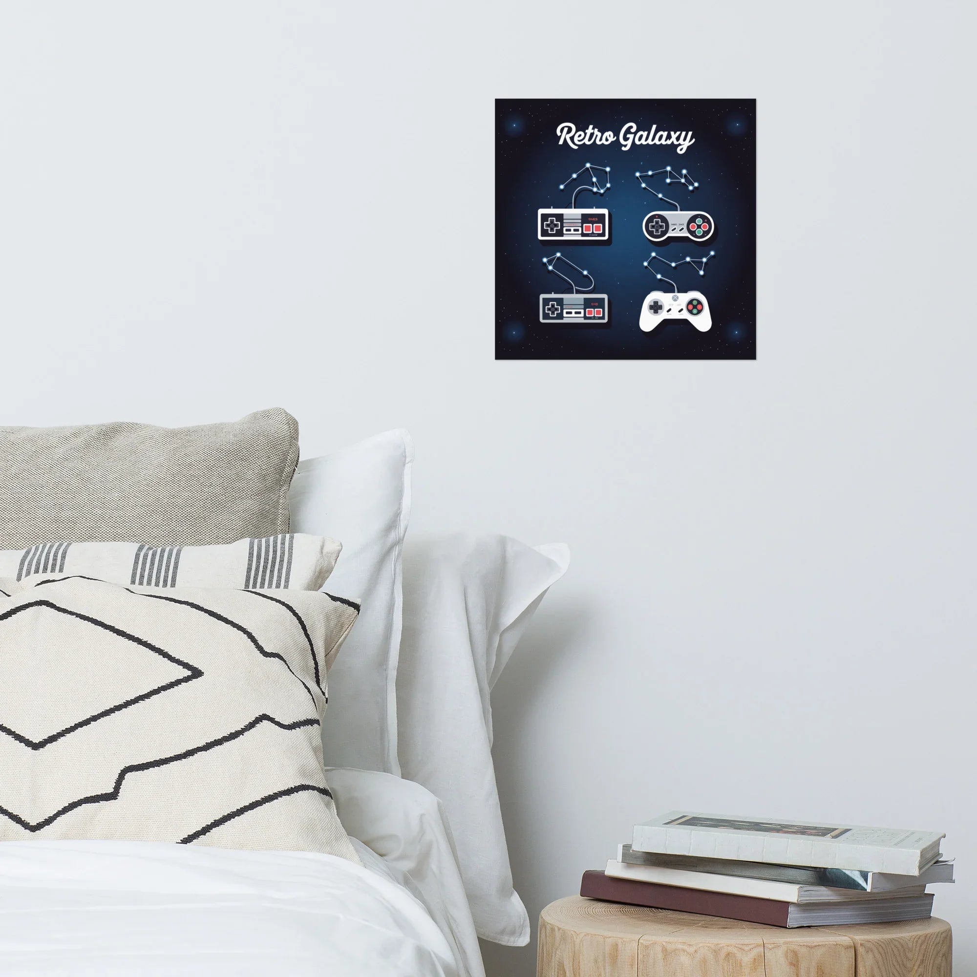 Retro Galaxy – Vintage Controller Constellation Gaming Poster - RaZits
