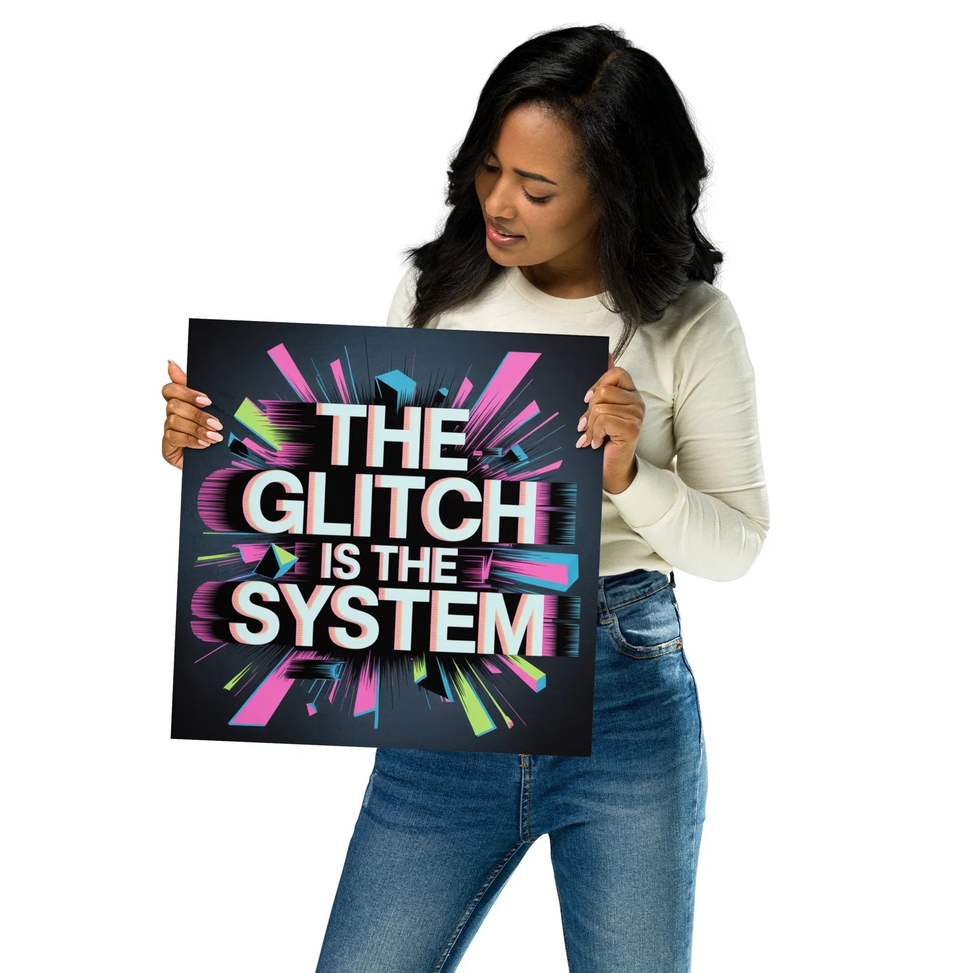 The Glitch Is the System – Gamer Room Decor Retro Gaming Poster Wall Art - RaZits