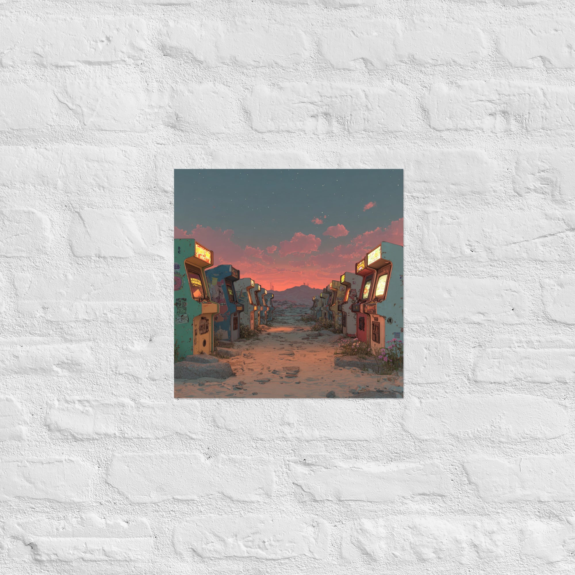 Vintage Arcade Wall Art — The Marquee Boneyard | Premium Retro Gaming Collectible – enhanced matte paper poster in 14x14 front