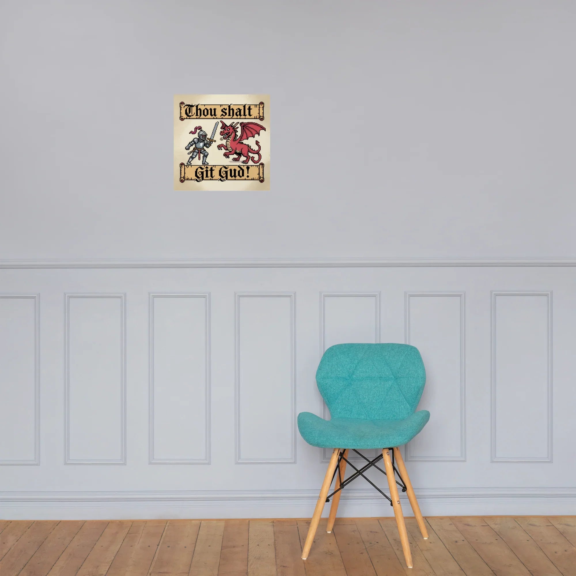 Thou Shalt Git Gud Poster – Medieval Gamer Wall Art - RaZits