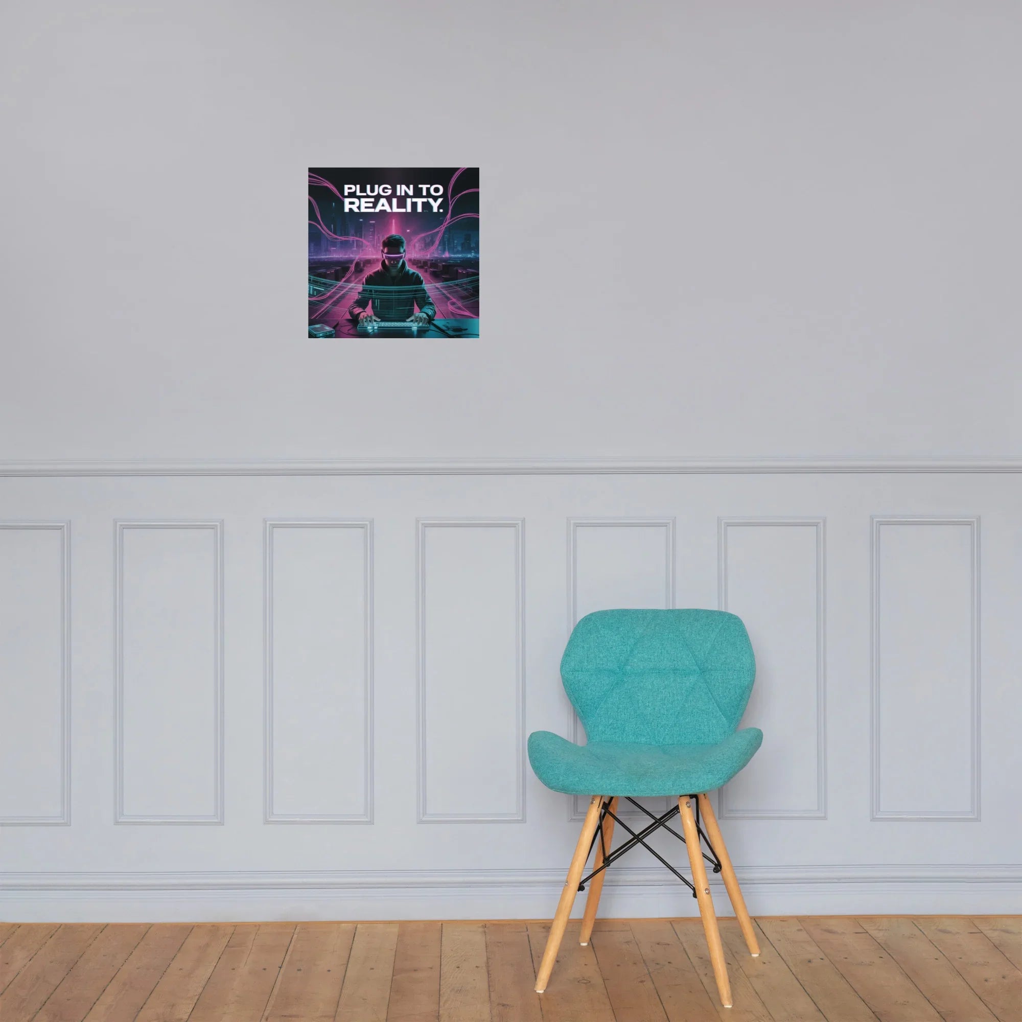Plug In To Reality Cyberpunk Gaming Wall Art – VR Aesthetic Room Decor - RaZits