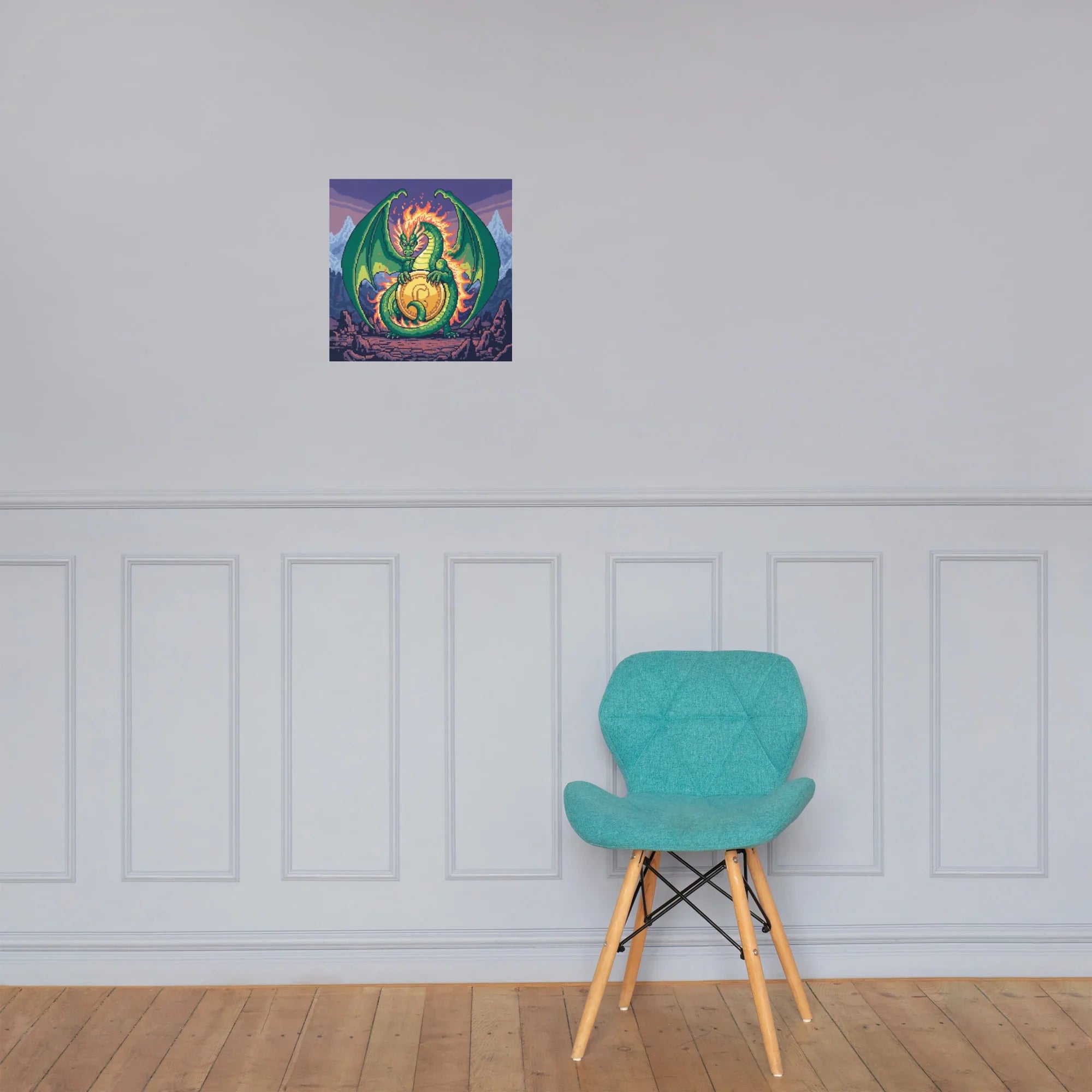 Pixel Dragon Guardian Boss Battle Poster - RaZits