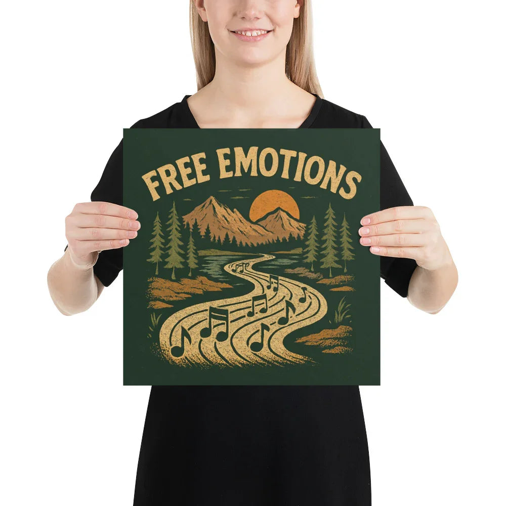 Free Emotions Poster – Musical River at Sunset - RaZits