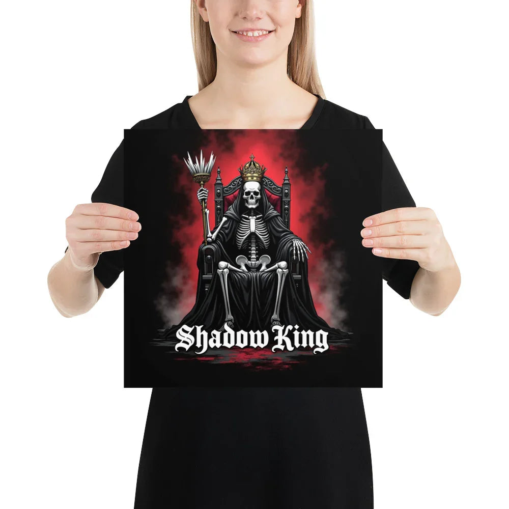 Shadow King Poster – Gothic Skull Art - RaZits