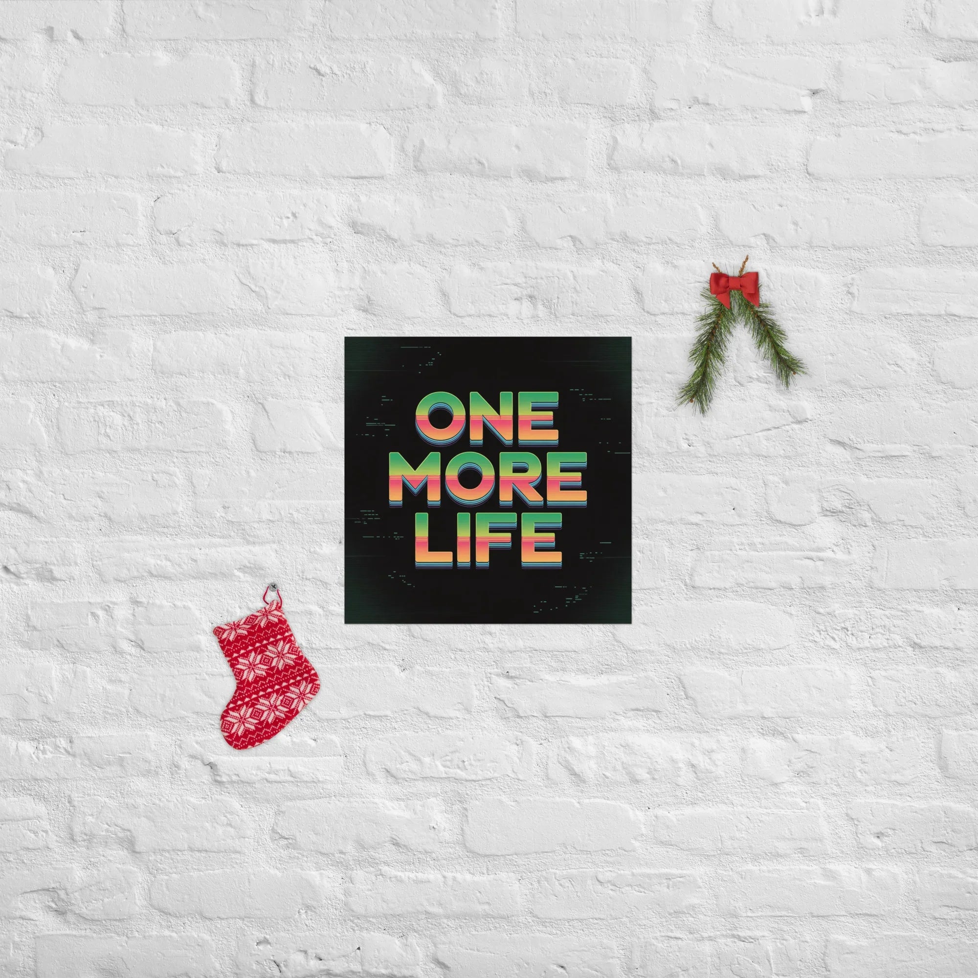 One More Life Retro Gamer Motivation Poster - RaZits
