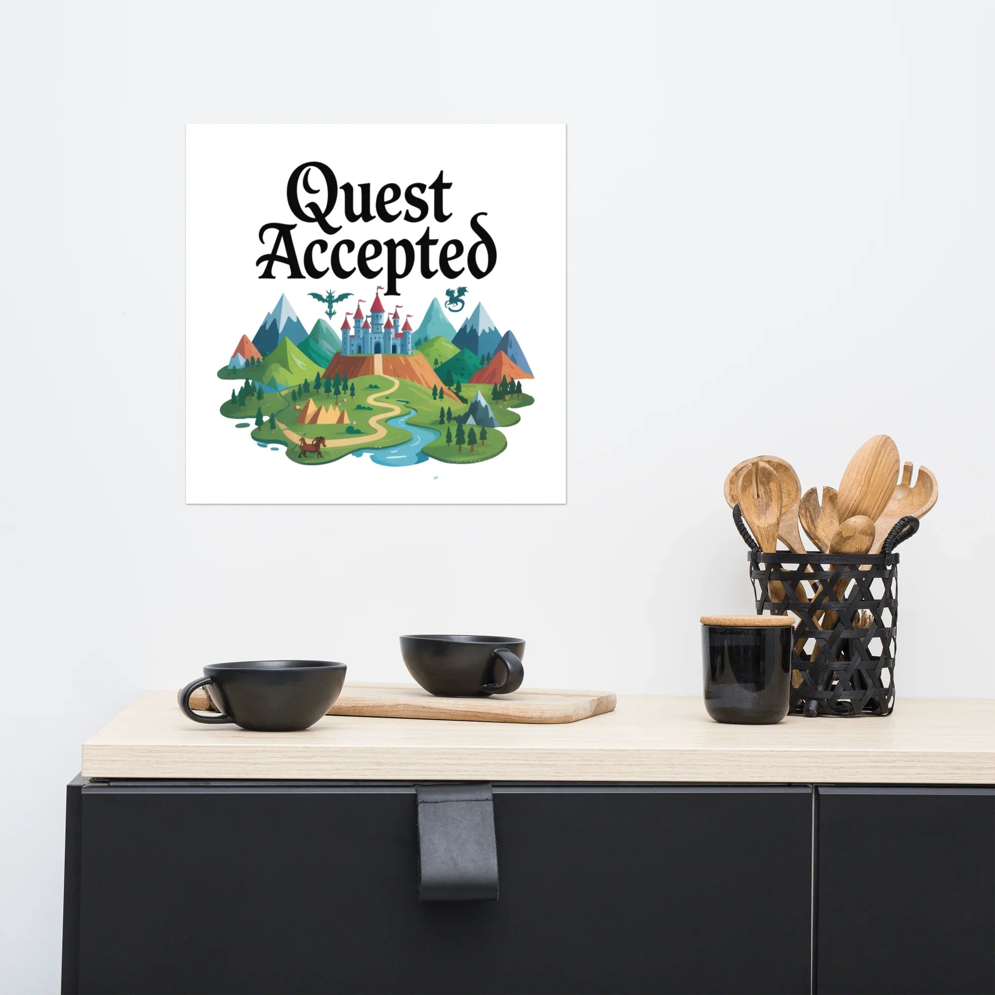Quest Accepted Poster – Fantasy Adventure Wall Art - RaZits