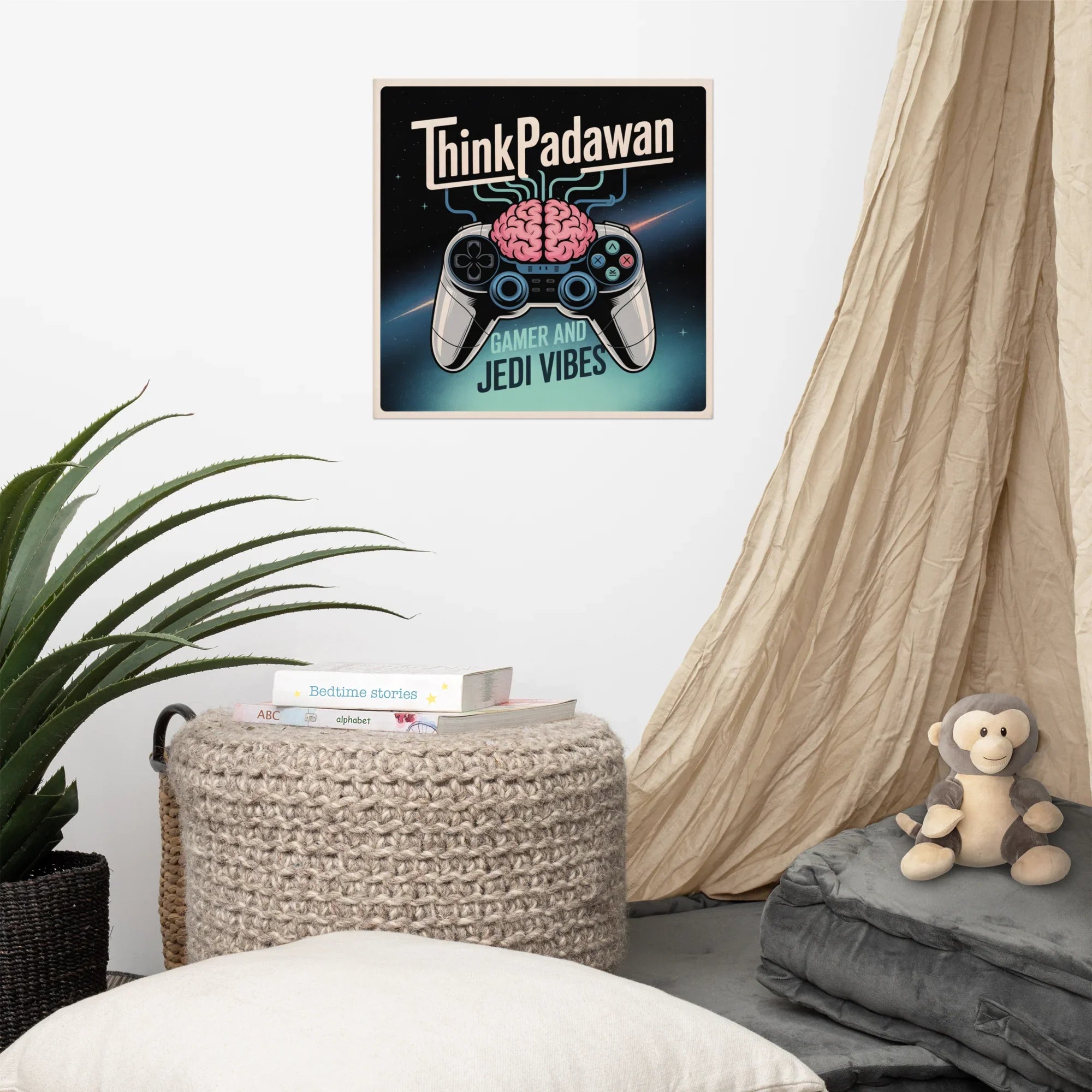Think Padawan Poster – Jedi Vibes Gamer Wall Art - RaZits