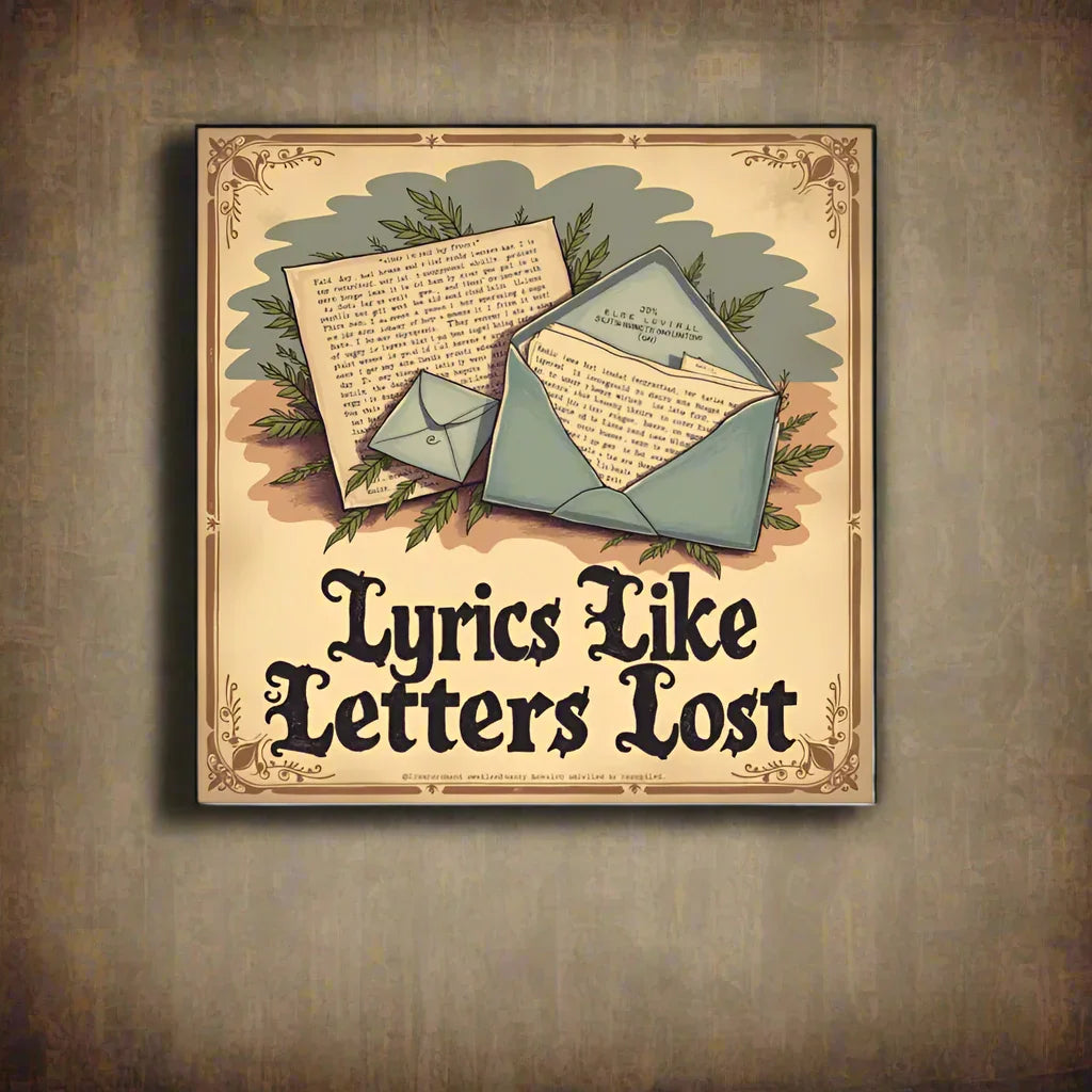 Lyrics Like Letters Lost Poster – Vintage Romantic Melody Aesthetic - RaZits