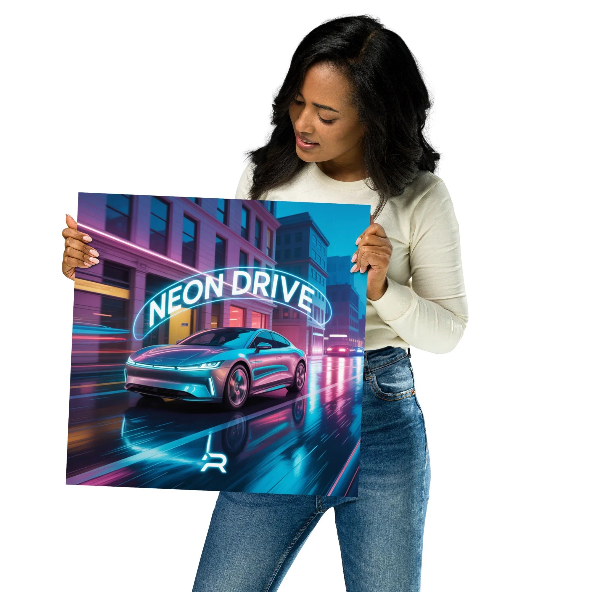 Neon Drive Poster – Retro Futuristic Synthwave Vibes - RaZits