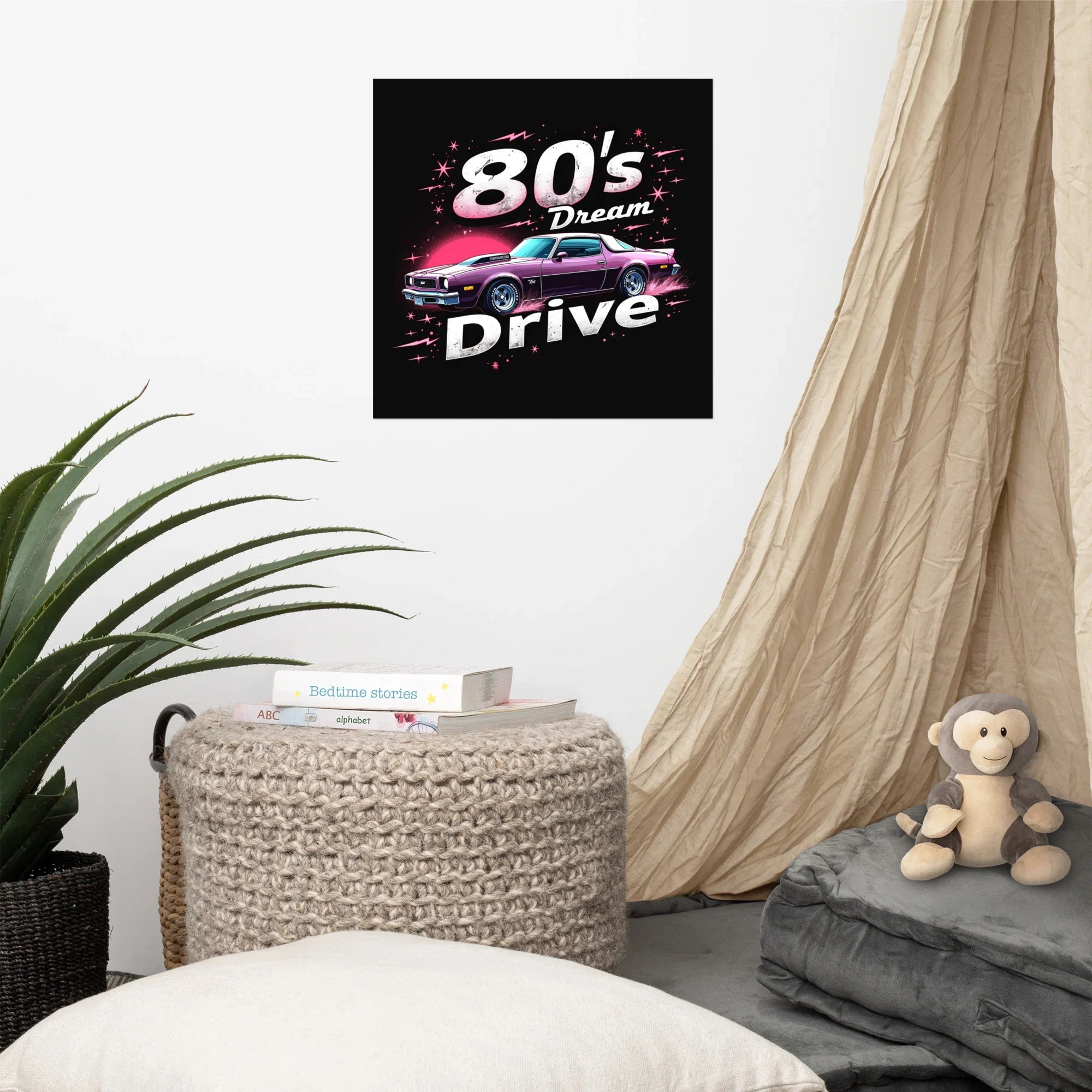 80’s Dream Drive Poster – Retro Muscle Car Vibes - RaZits