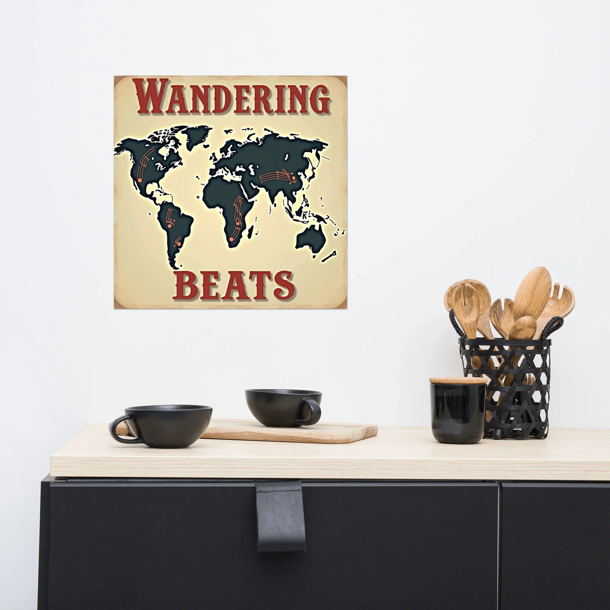 Wandering Beats Poster – Global Music Travel Vibes - RaZits