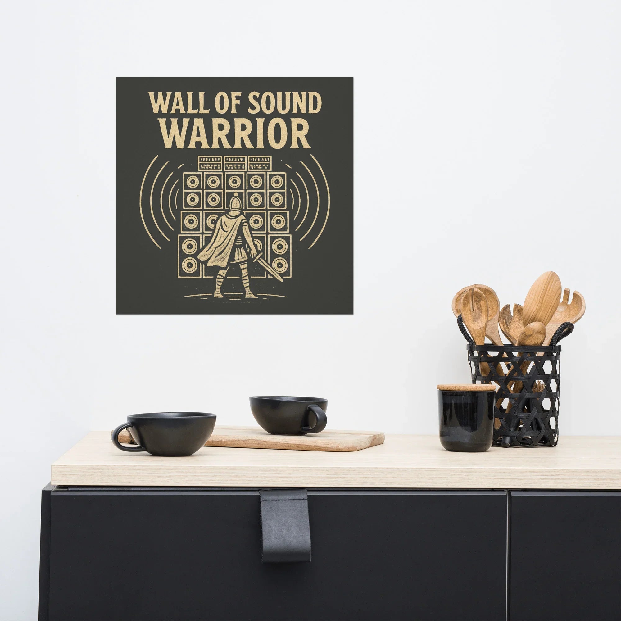 Wall of Sound Warrior Poster – Epic Audiophile Decor - RaZits