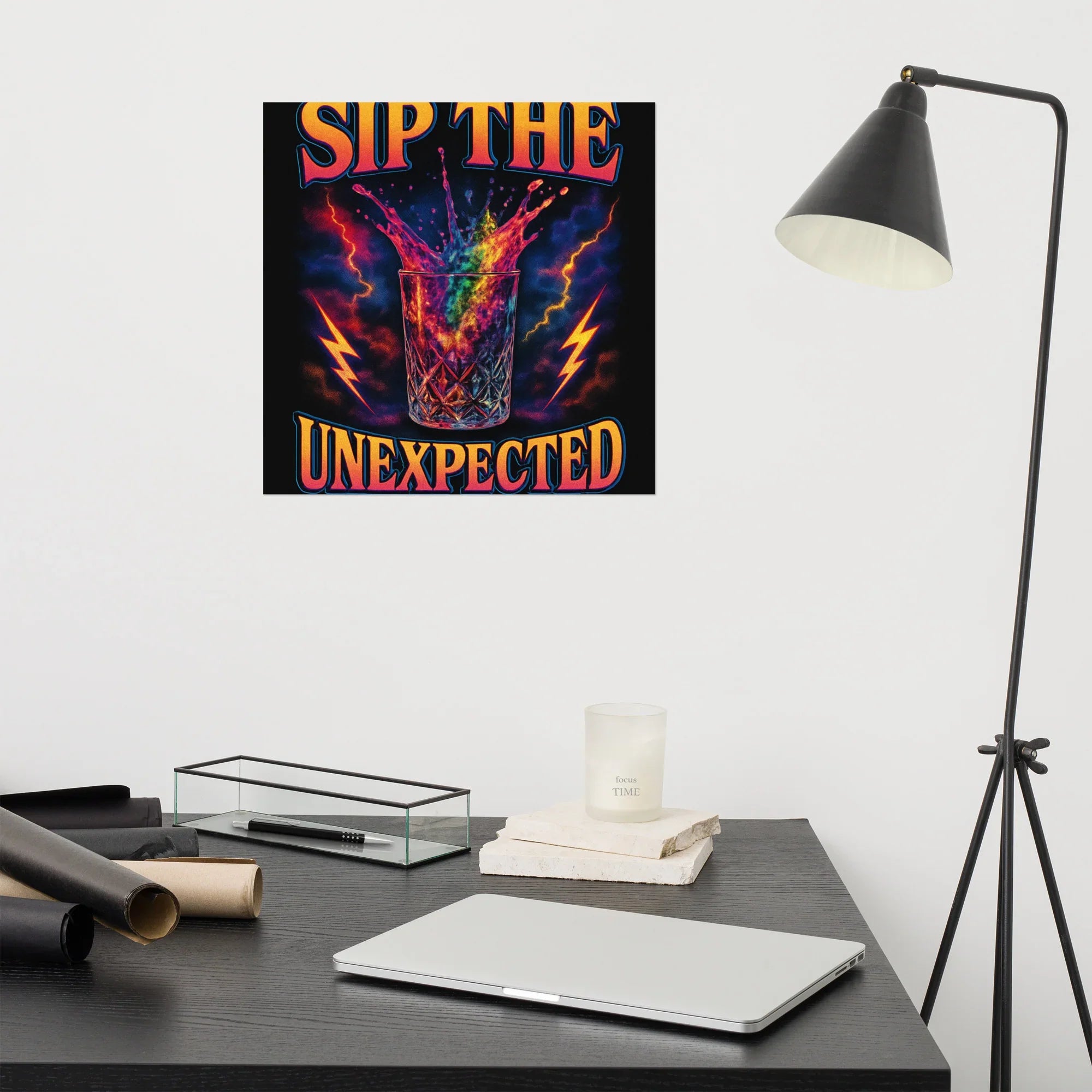 Sip the Unexpected – Retro Lightning Poster - RaZits