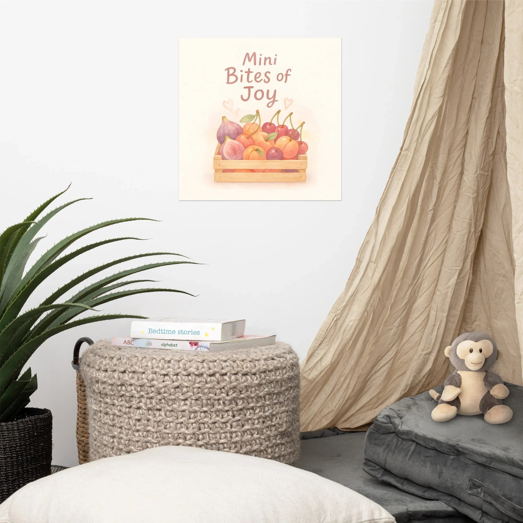 Mini Fruit Crate Art Print – Bites of Joy Watercolor Illustration - RaZits