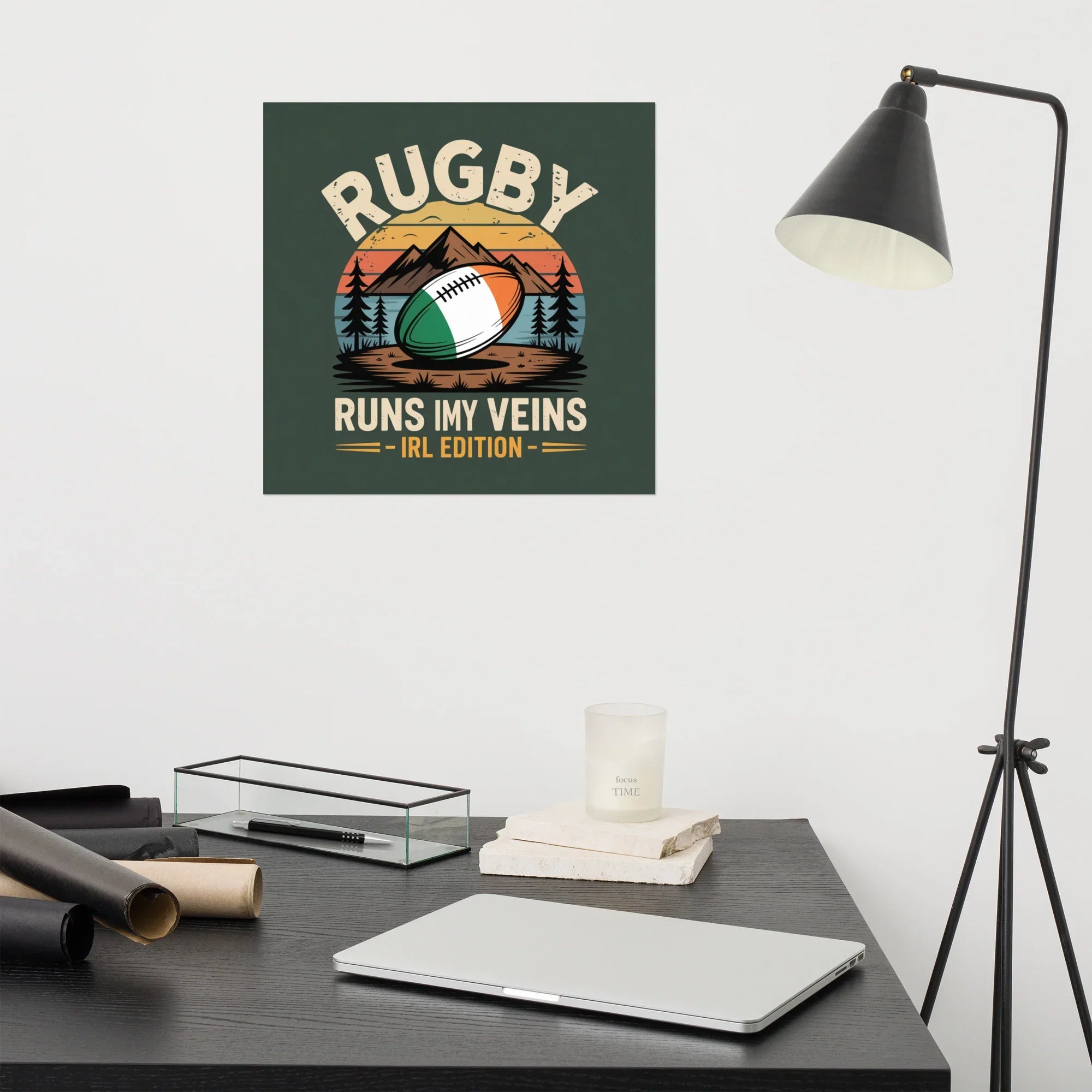 Rugby Runs in My Veins – Ireland Edition Poster - RaZits