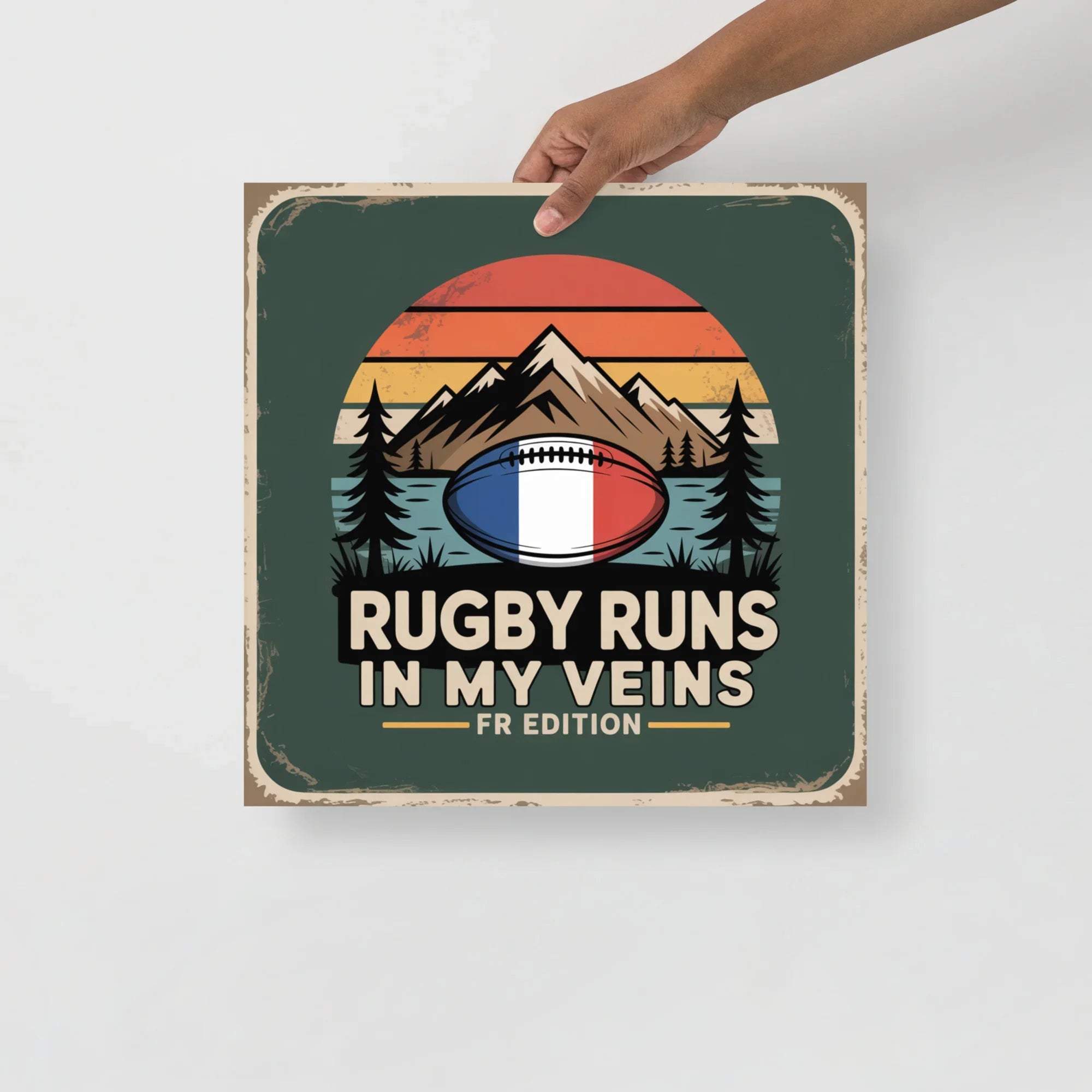 Rugby Runs in My Veins – France Poster (Daylight Edition) - RaZits