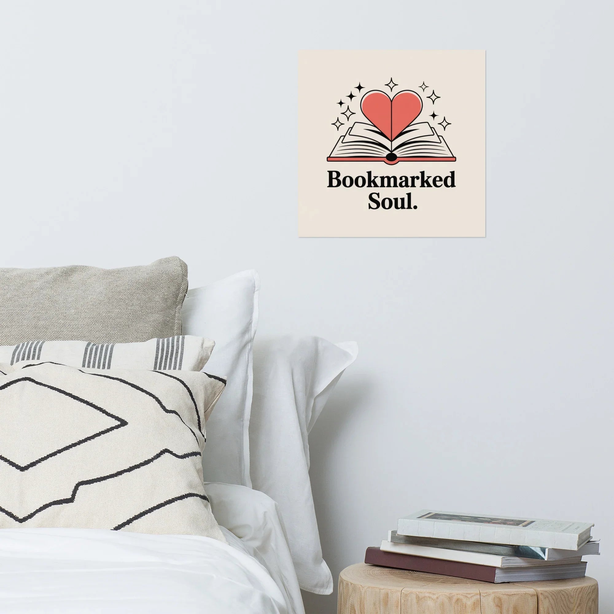 Bookmarked Soul Poster – Heart & Book Art Print - RaZits