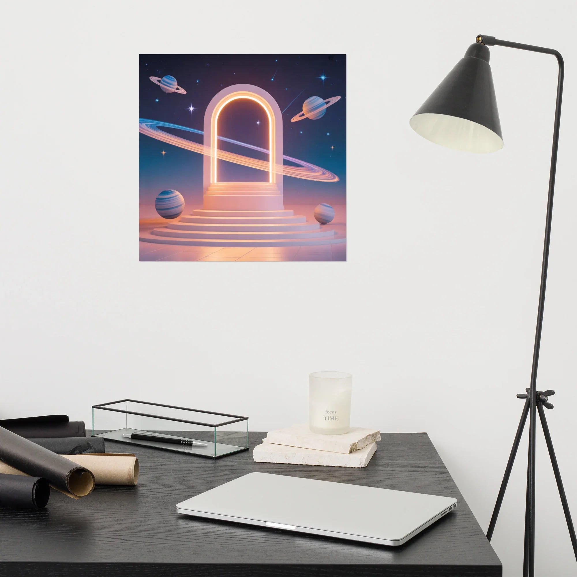 Cosmic Gateway – Staircase with Saturns - RaZits