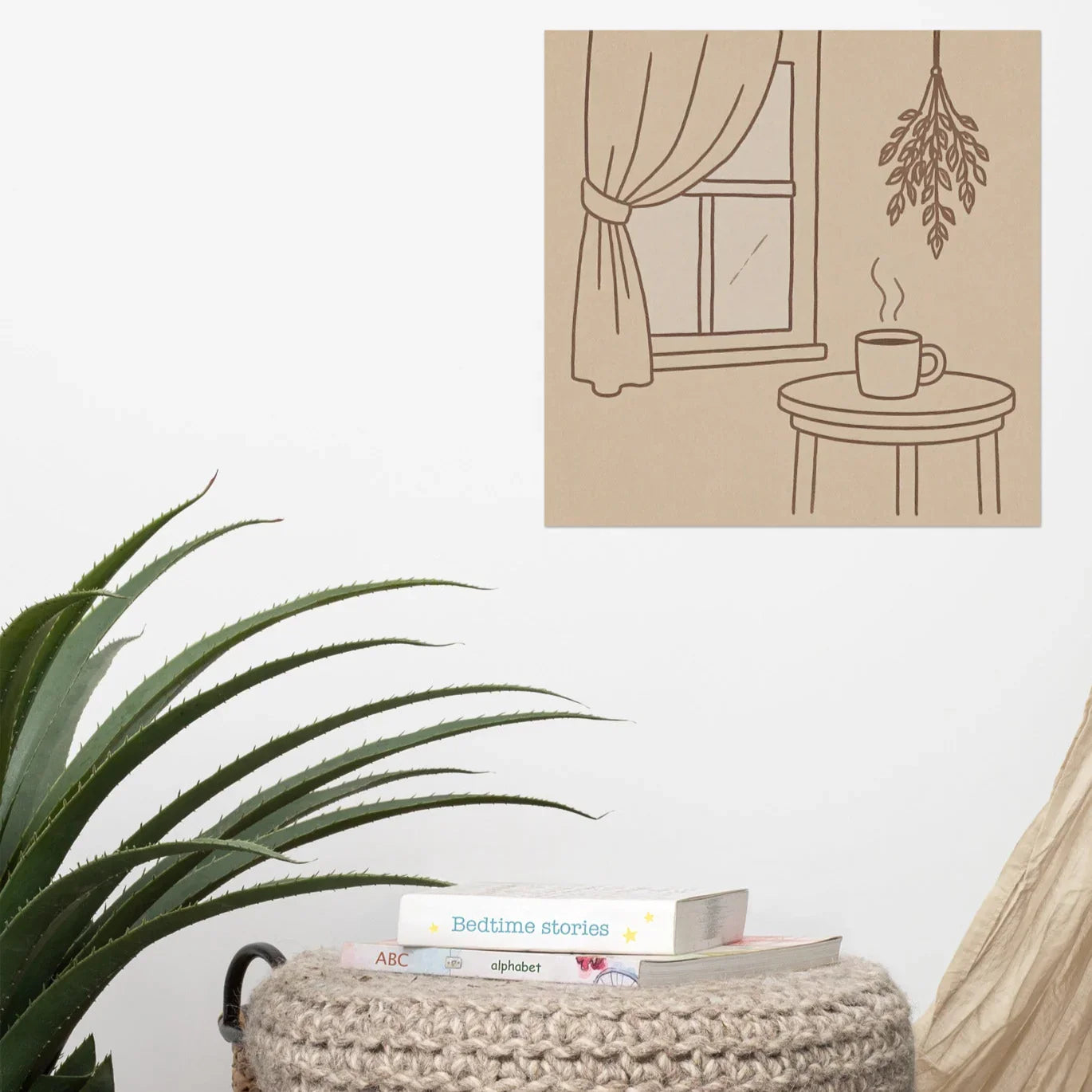 Morning Still Wall Art – Minimal Coffee Window Scene - RaZits