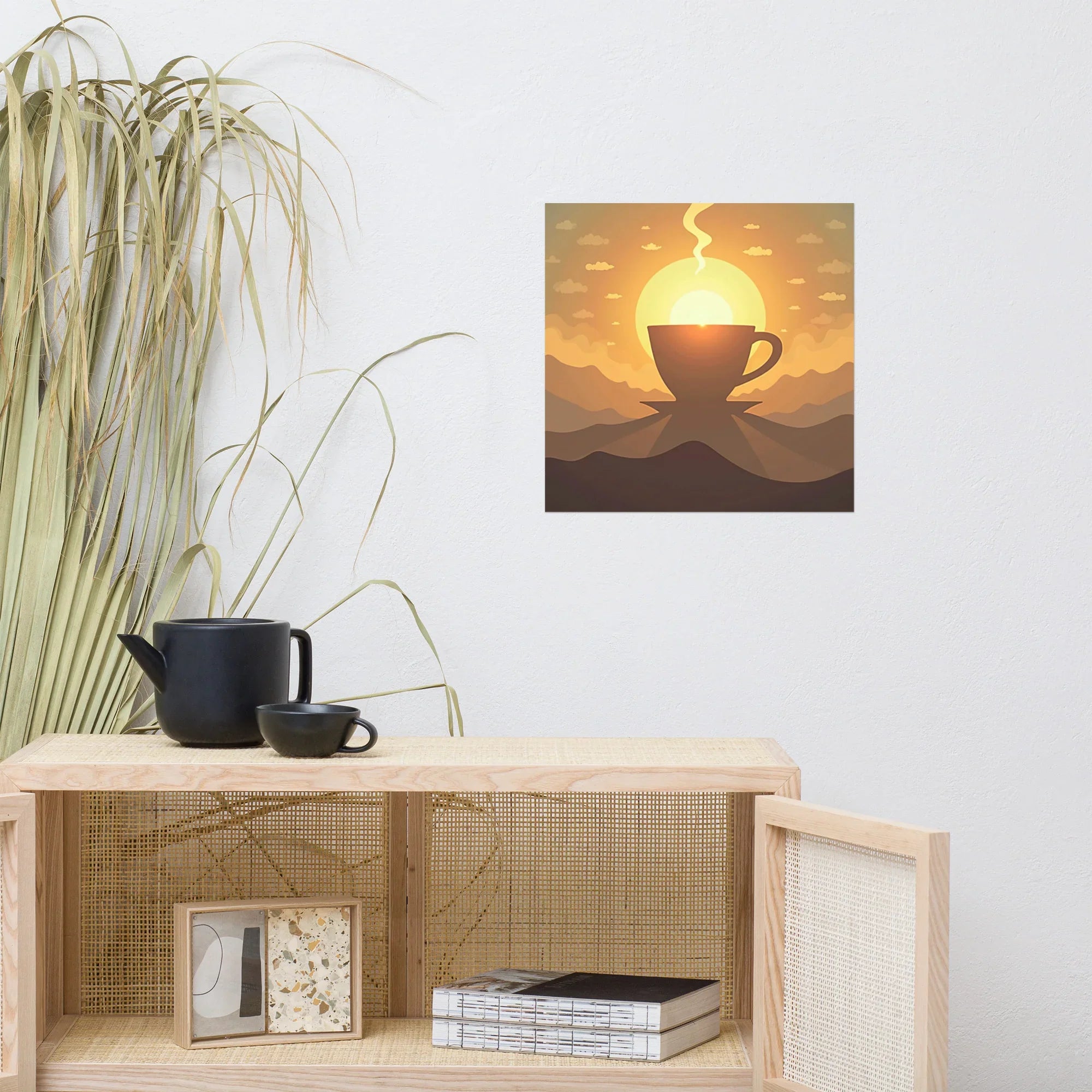 Sunrise Brew Wall Art – Coffee and Light Poster - RaZits