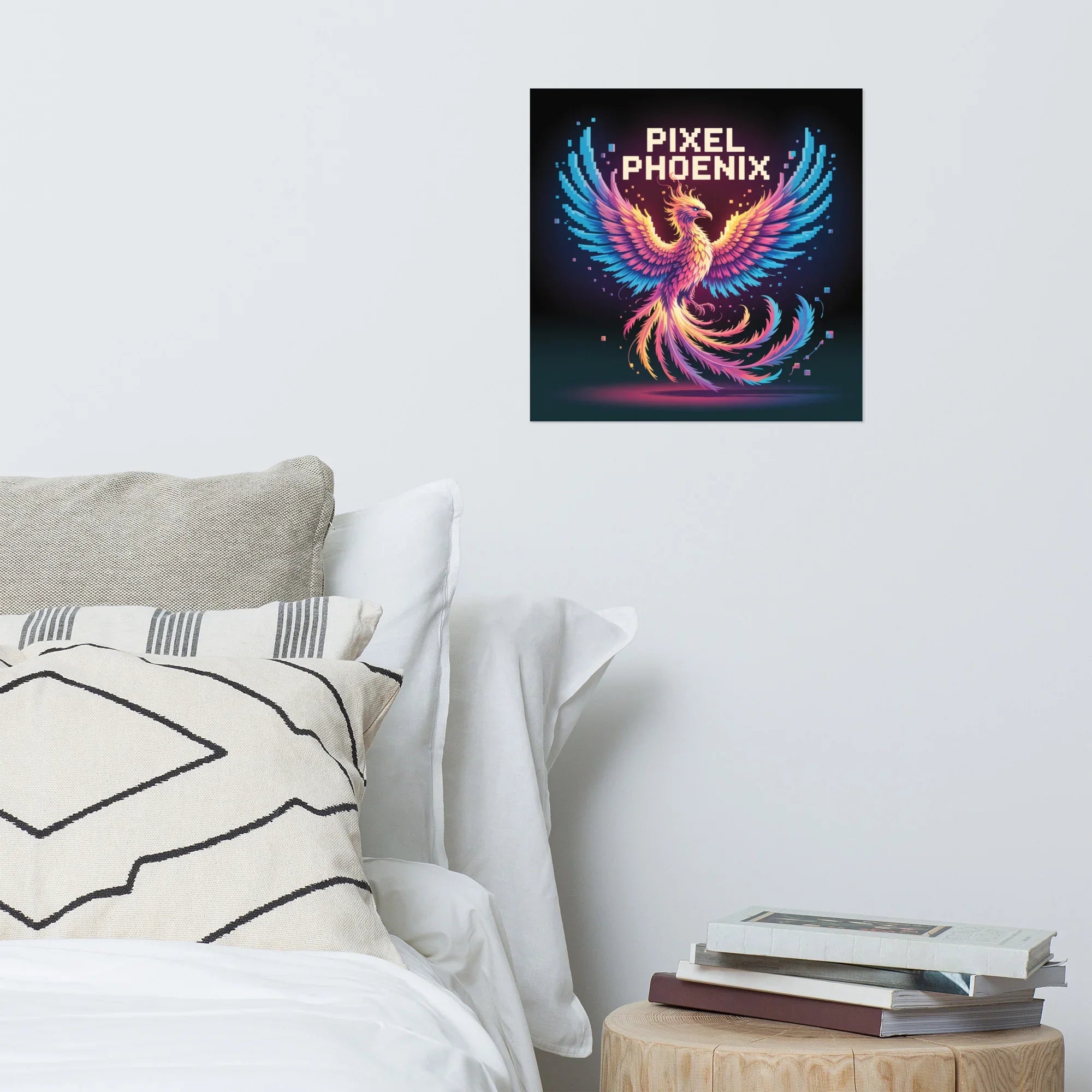 Pixel Phoenix Gaming Poster – Retro Pixel Art Wall Decor - RaZits