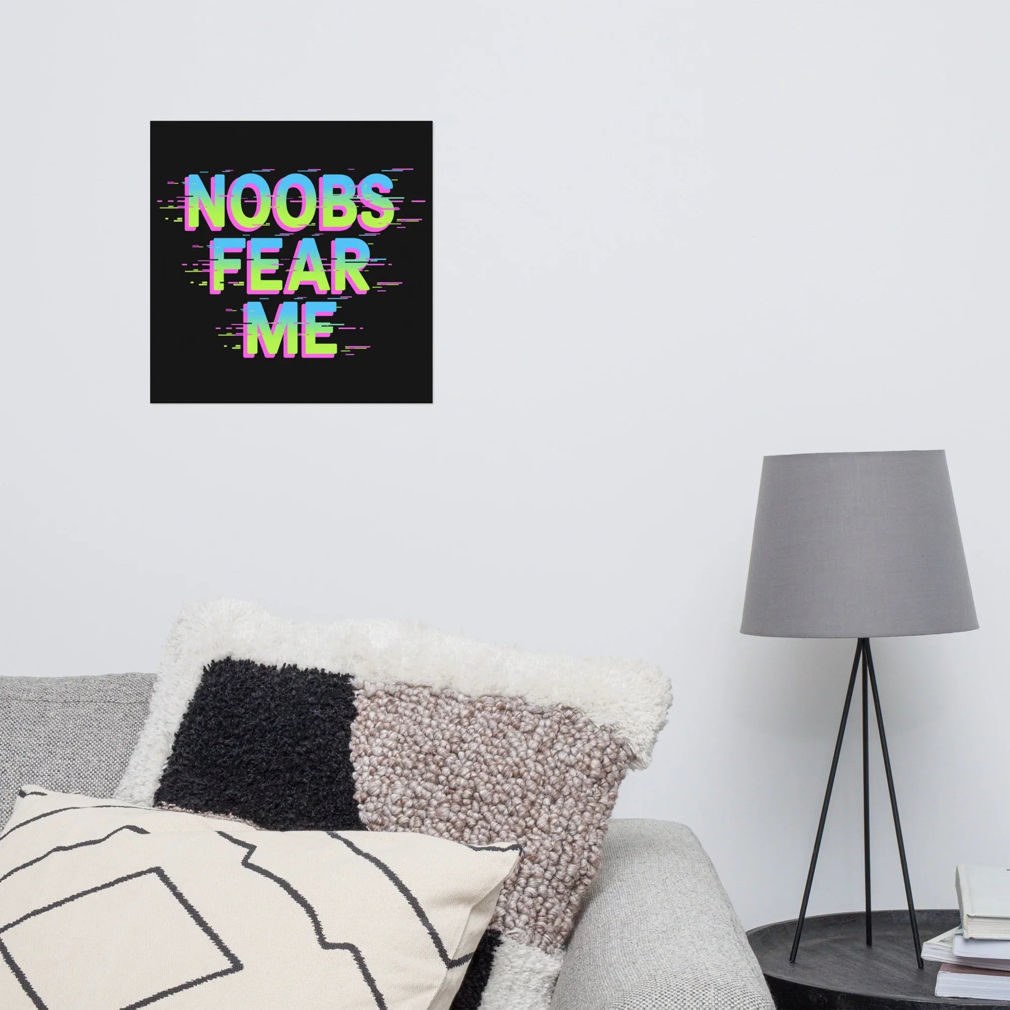 Noobs Fear Me Gaming Poster – Funny Gamer Quote Wall Art - RaZits