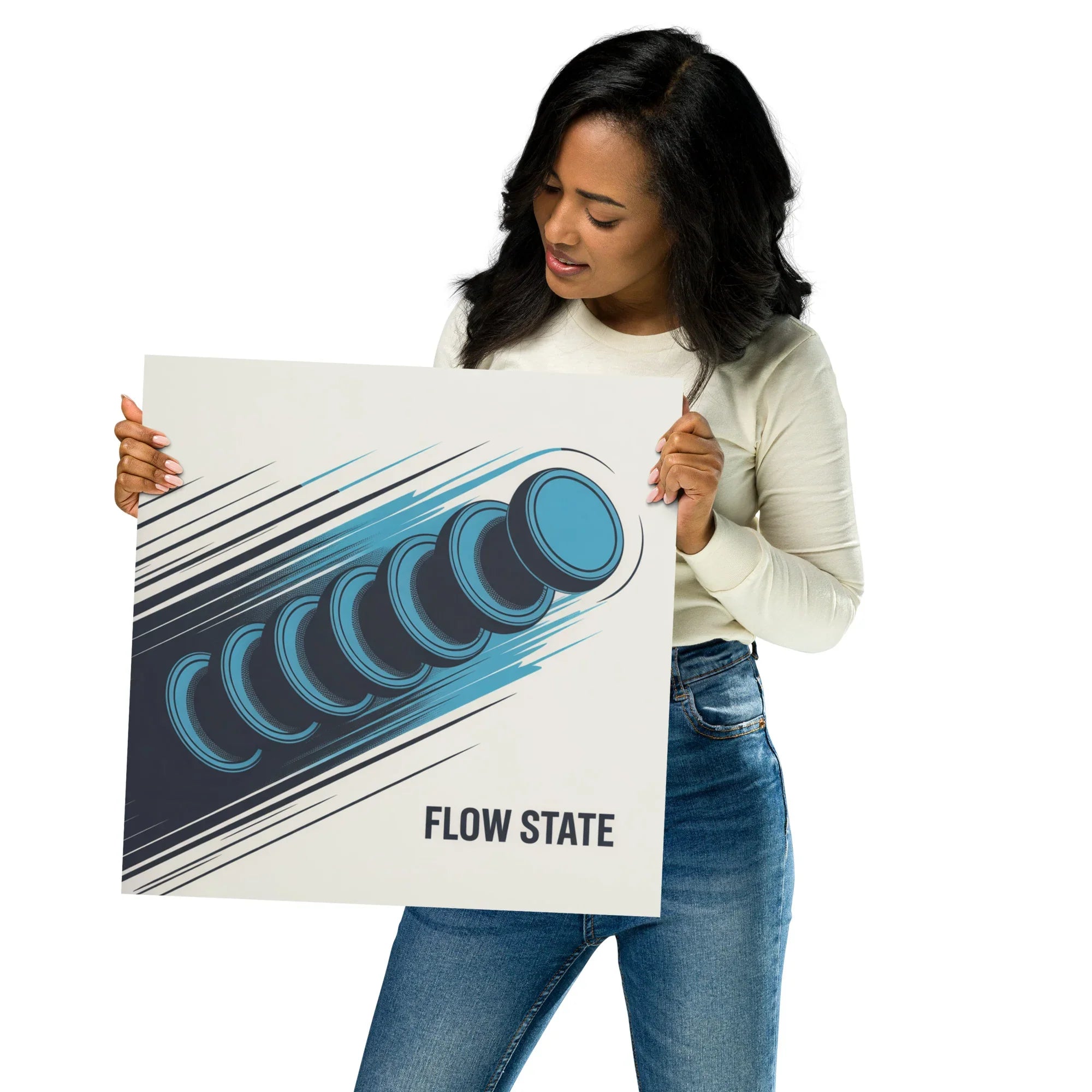 Flow State Gaming Poster – Abstract Motion Design for Focused Gamers - RaZits