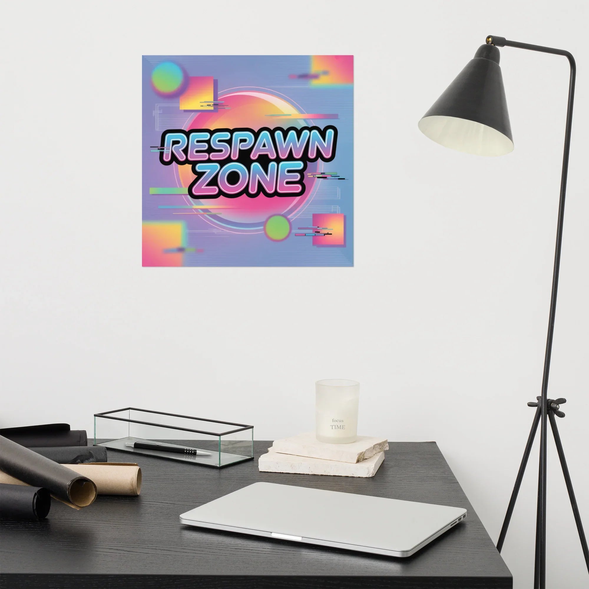 Respawn Zone – Vaporwave Gaming Wall Art - RaZits